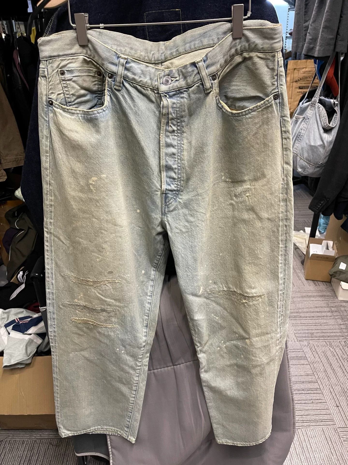 A.PRESSE A.PRESSE Washed Denim Wide Pants Size 38" / US 16 / IT 52 - 1 Thumbnail