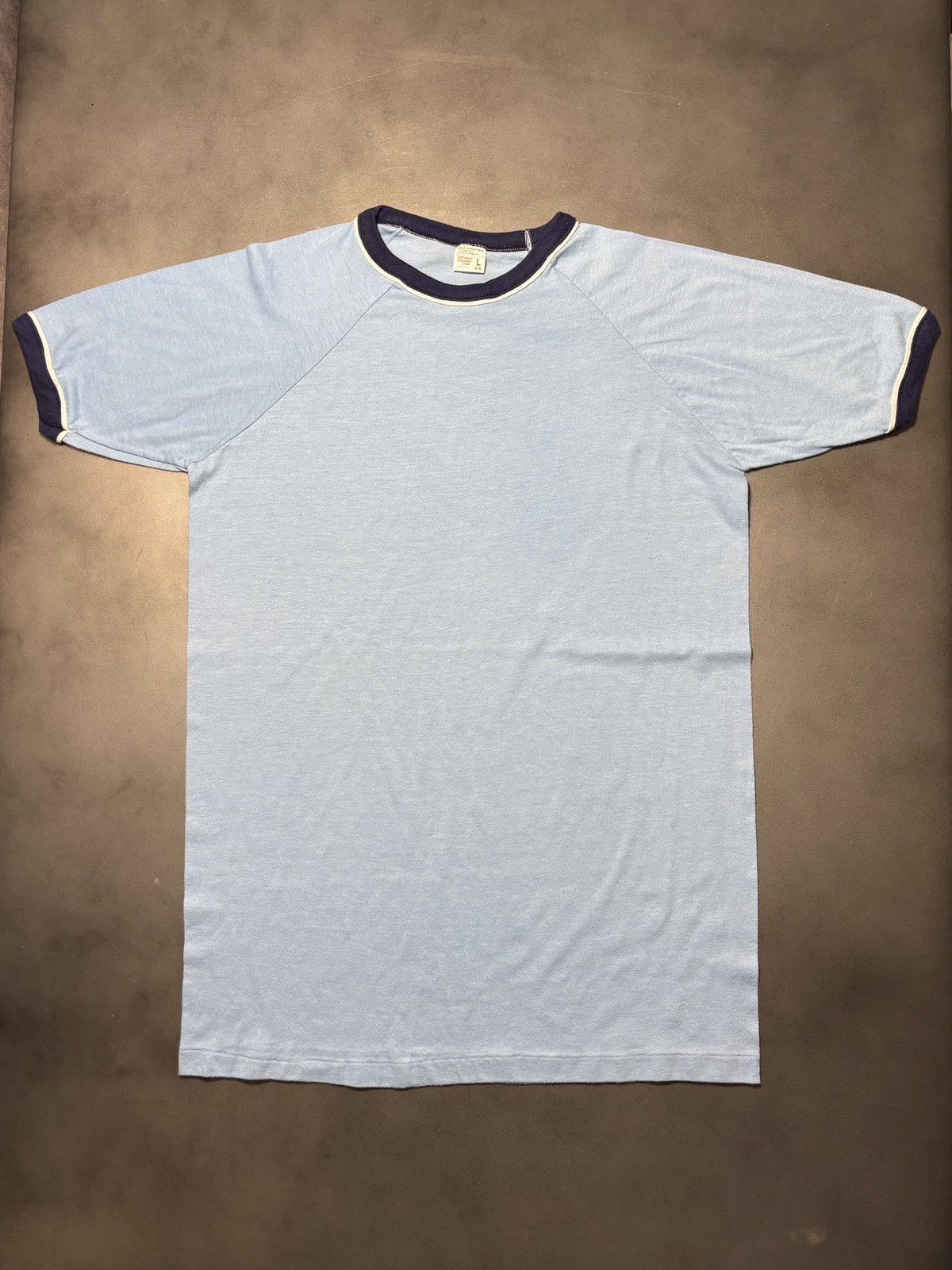 JCPenney 1970s Ringer Tee 70s Vintage JC Penney Raglan Blank USA Baby Size US S / EU 44-46 / 1 - 2 Thumbnail