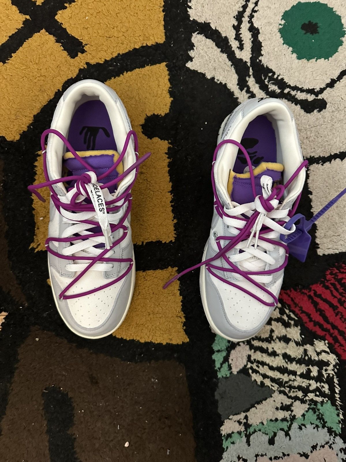 Nike × Off-White Off-White x Dunk Low ‘lot 28 of 50’ Size US 10.5 / EU 43-44 - 4 Thumbnail