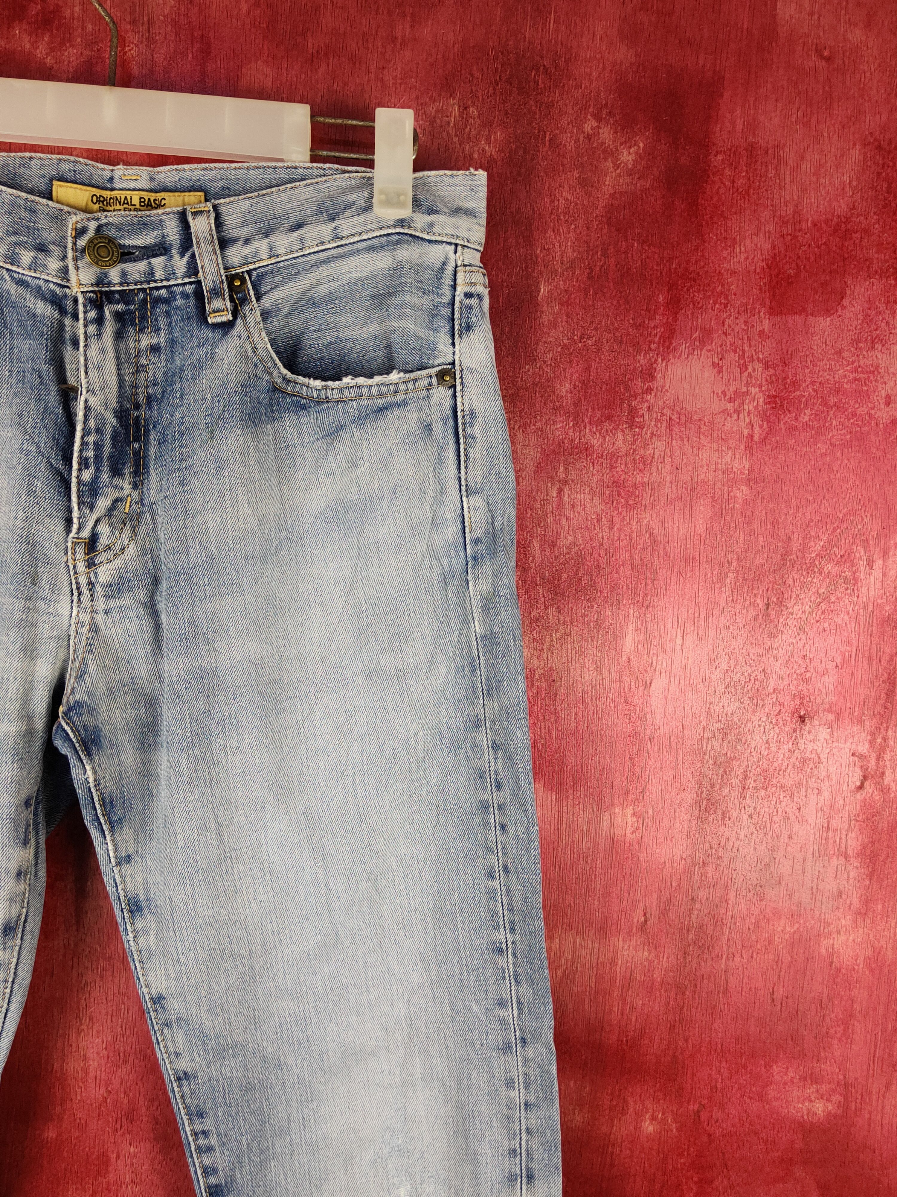 Japanese Brand Uniqlo vintage Blue Distressed jeans Denim pants #S1680 Size US 30 / EU 46 - 5 Thumbnail