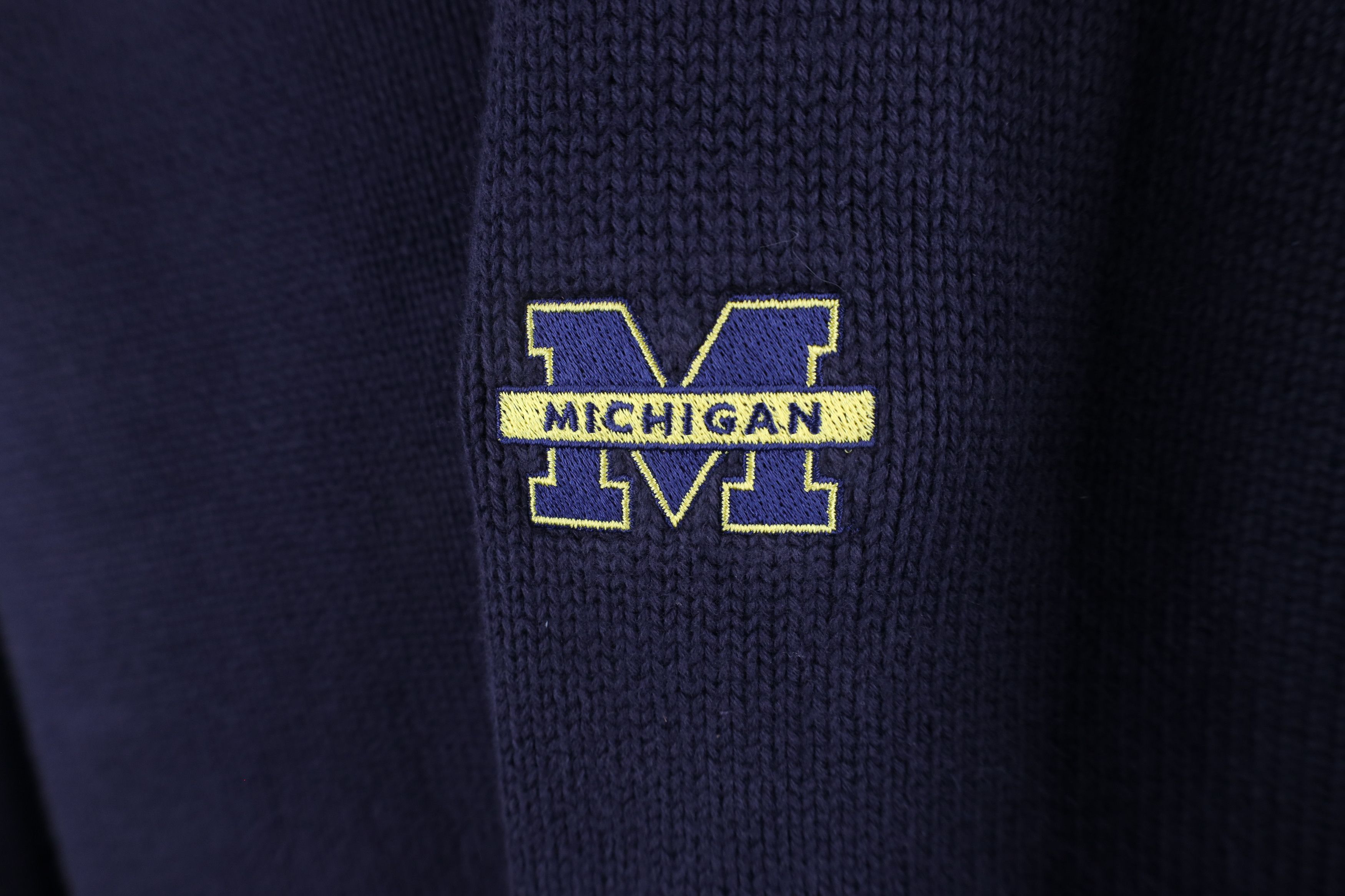 Lands' End × Vintage Vintage 90s Lands End University of Michigan Knit Sweater Size US XXL / EU 58 / 5 - 4 Thumbnail