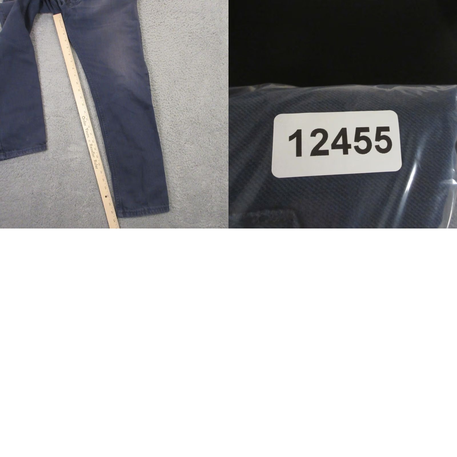 Diesel Diesel Darron Jeans Slim Tapered Regular 30x28 Blue Denim Mens 5-Pocket Belt Loops Inseam 28" Hemmed Dark Wash Denim Jeans Size US 30 / EU 46 - 9 Thumbnail