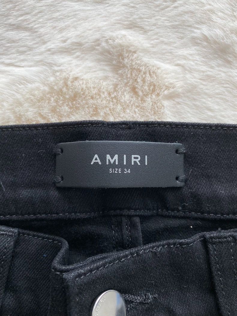 Amiri Amiri Black Leather Patchwork MX1 Jean Size US 34 / EU 50 - 2 Thumbnail