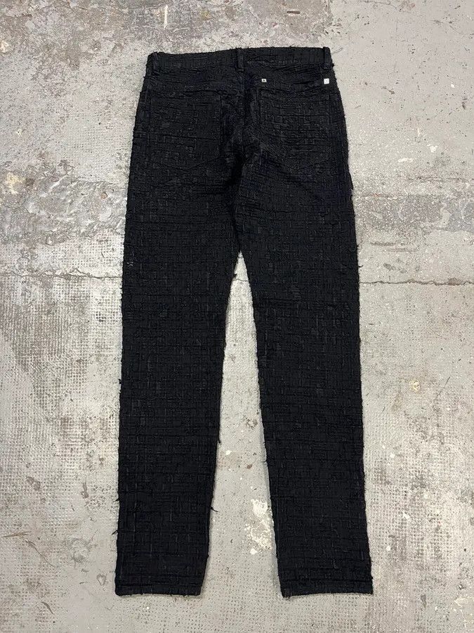 FW2022 Givenchy Slim Denim Black Front Zips Boro Pants