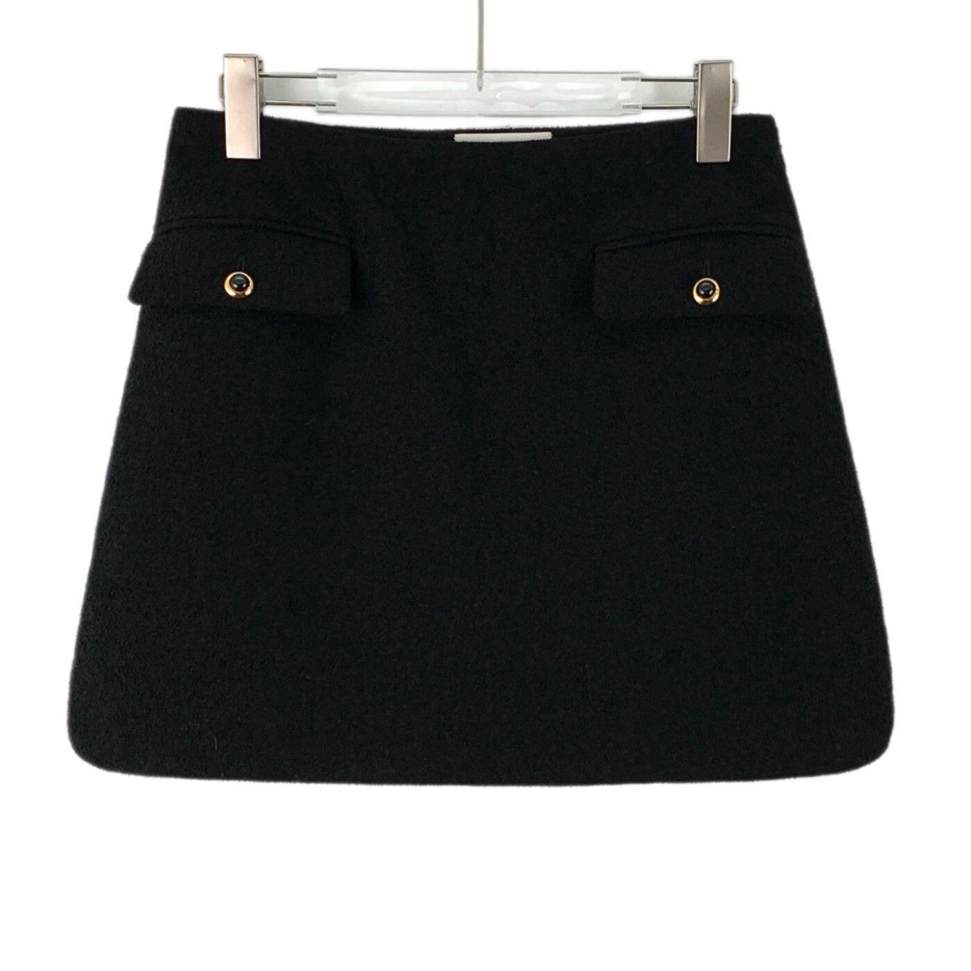 Miu Miu Miu Miu Wool Black Skirt L Women Size 30" / US 8 / IT 44 - 1 Thumbnail