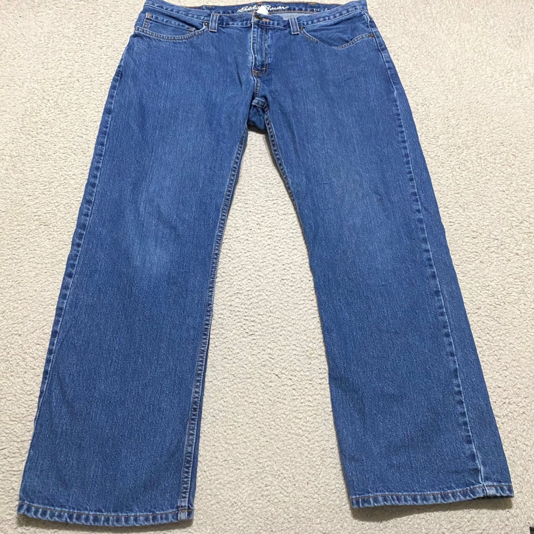 Eddie Bauer Eddie Bauer Jeans Mens 38x30 Blue Denim Straight Leg Medium Wash Mid Rise Denim Jeans Mens 38 Regular Blue 5-Pocket Design Size US 38 / EU 54 - 2 Thumbnail