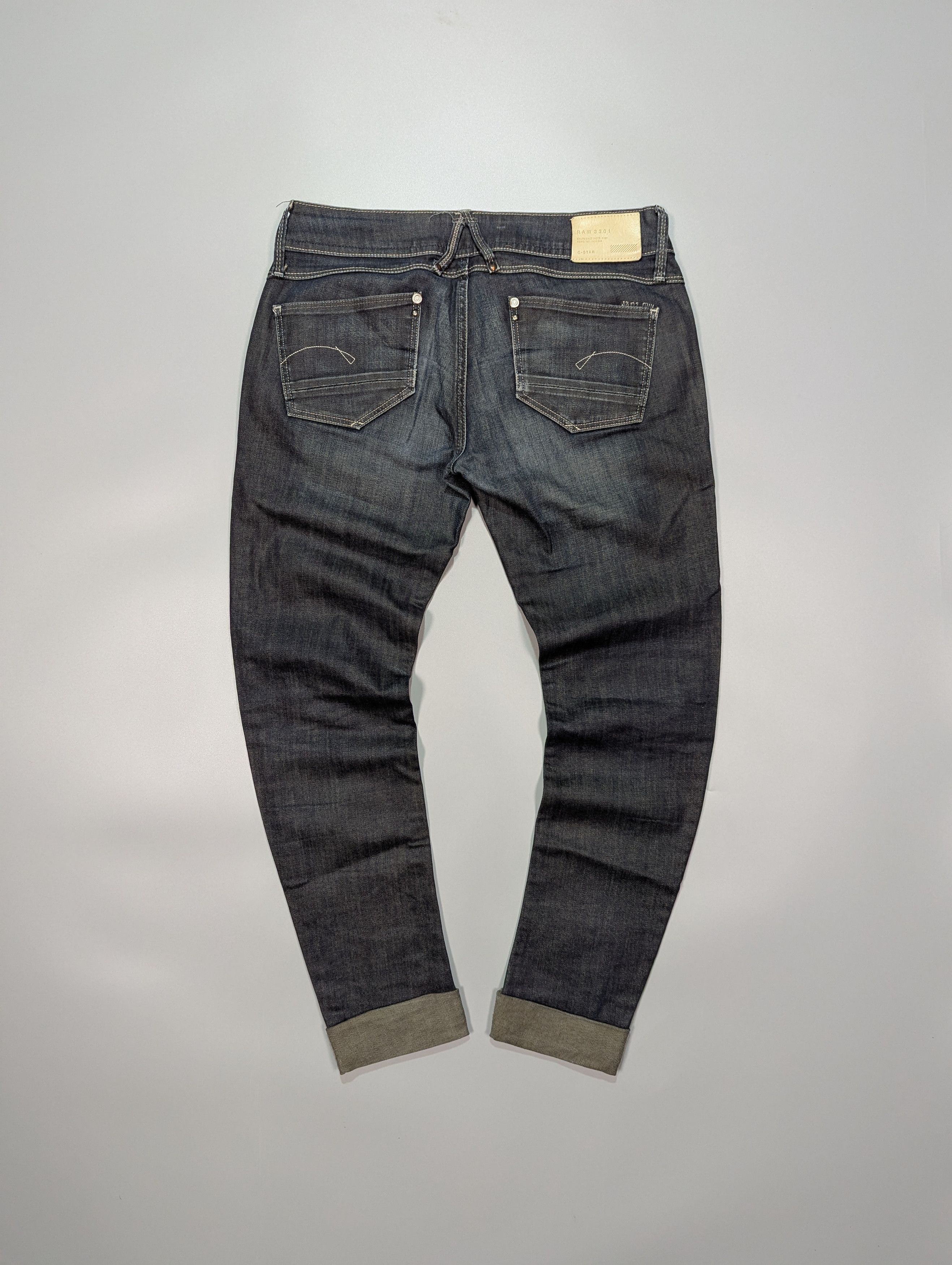 G-Star × Vintage G-Star RAW 3310 Women's Skinny Dark Blue Distressed Jeans Size 32" / US 10 / IT 46 - 7 Thumbnail