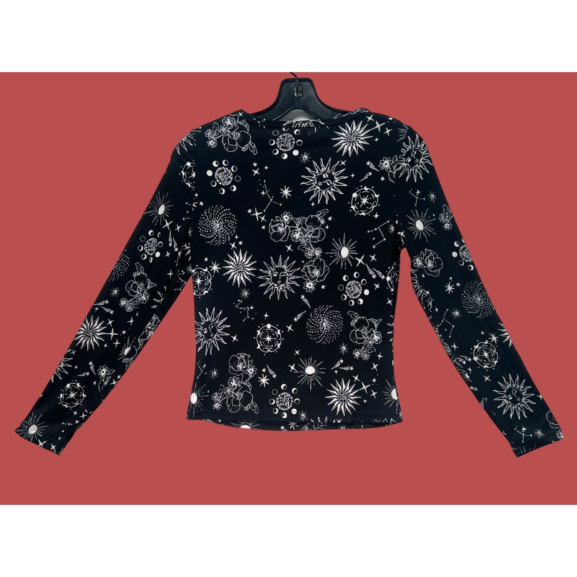 rue21 Rue 21 - Women's Long Sleeve Pullover Blouse - Black - Mediu Size M / US 6-8 / IT 42-44 - 2 Thumbnail