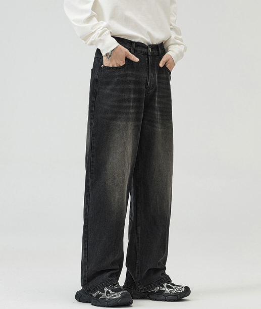 Japanese Brand × Jean American straight loose wide-leg men's baggy jeans Size US 34 / EU 50 - 3 Thumbnail