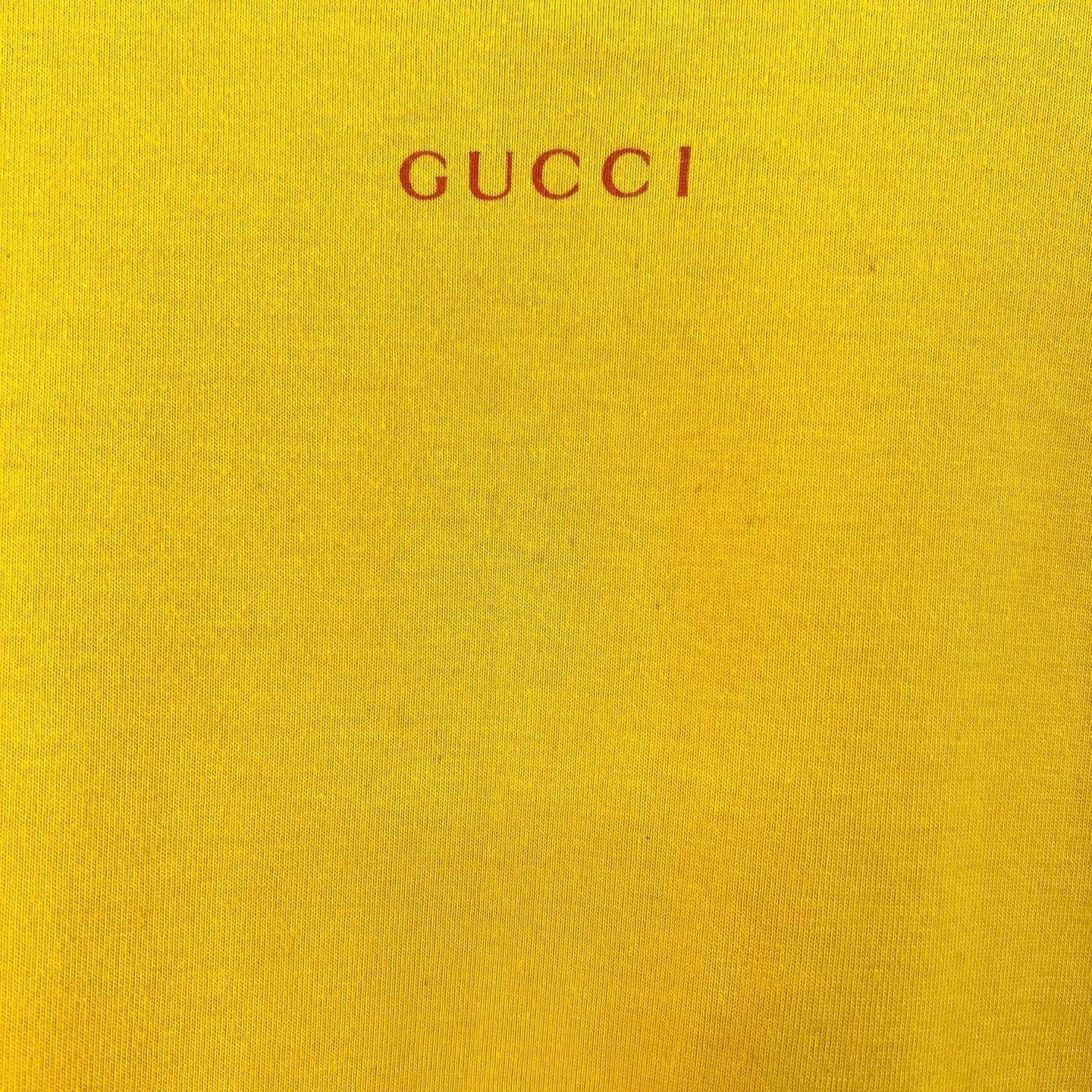 Gucci Gucci Yellow Anchor & Logo Print Short Sleeve K12 Size US M / EU 48-50 / 2 - 7 Thumbnail