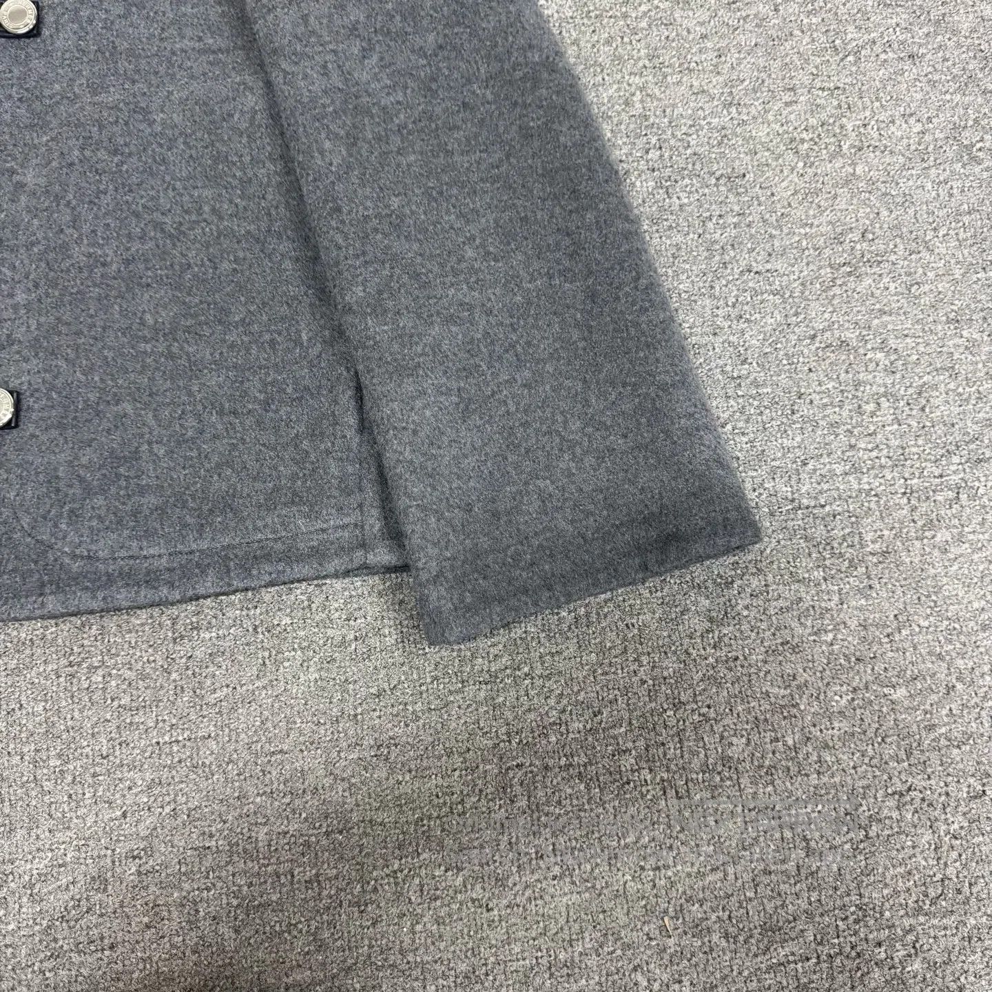Hermes Hermes Gray leather-faced short cashmere jacket| Size S / US 4 / IT 40 - 5 Thumbnail