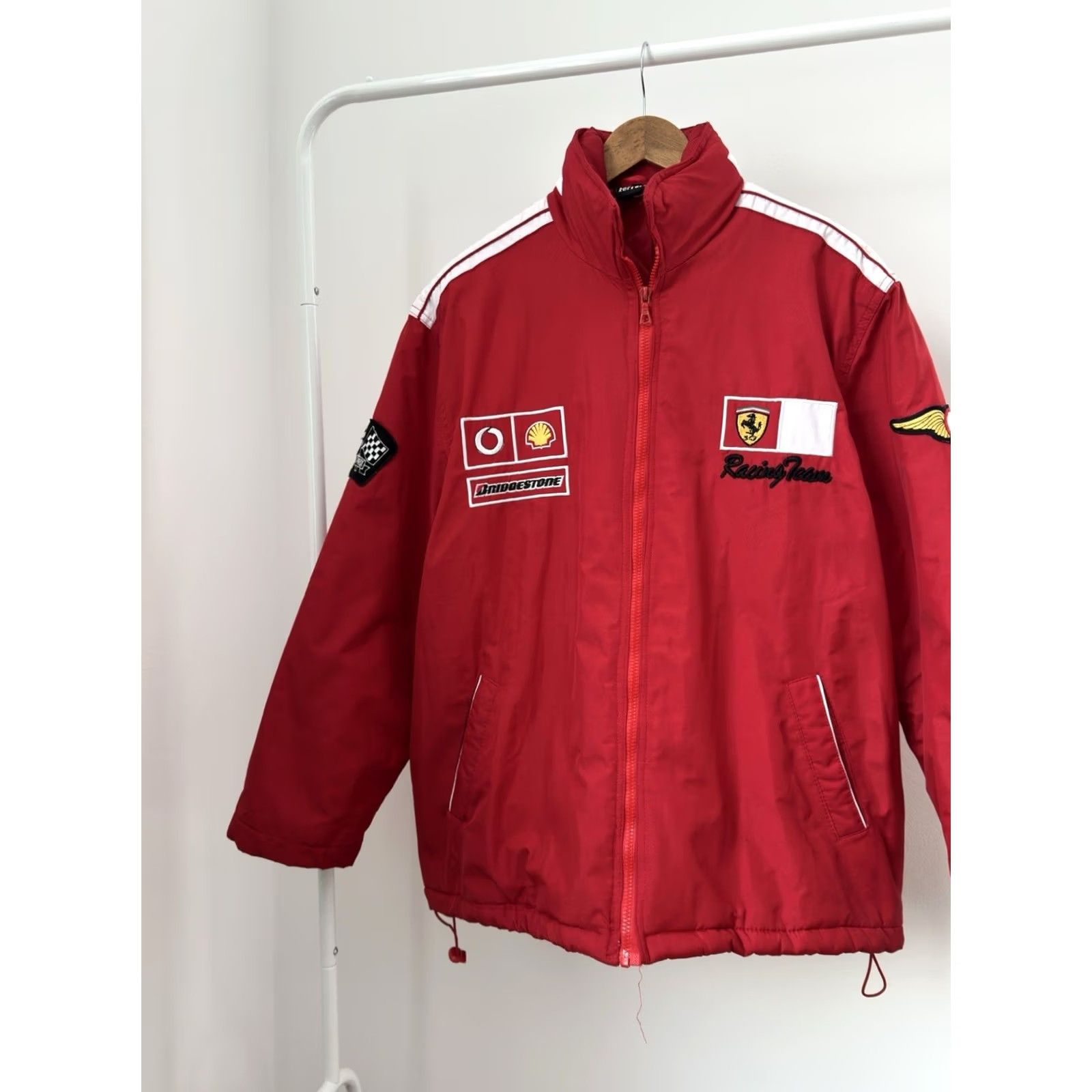 Ferrari VINTAGE Ferrari Jacket Men M Red Nylon Windbreaker Racing 90s Cars Benched recreations Size US M / EU 48-50 / 2 - 3 Thumbnail