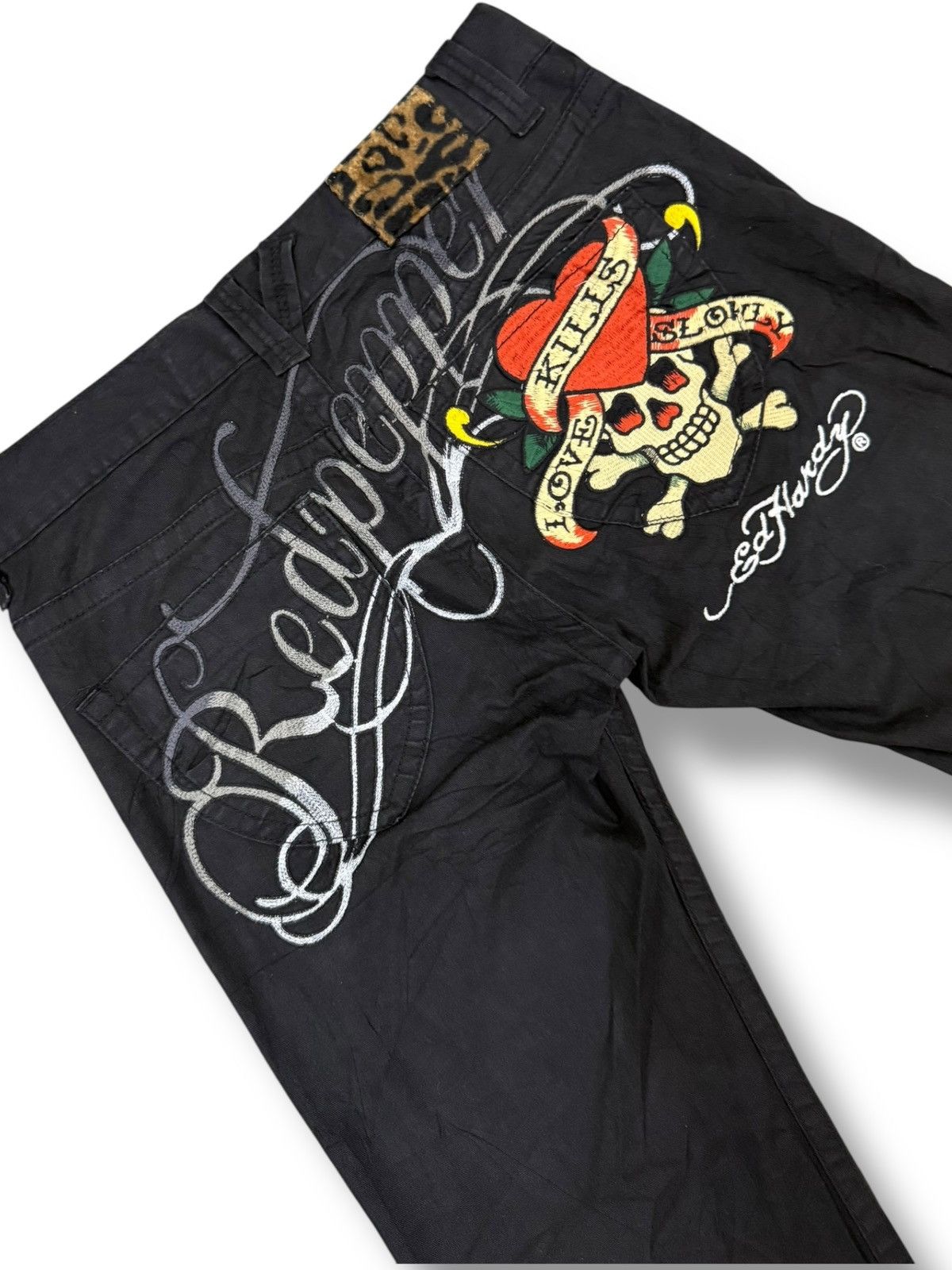 Ed Hardy RED PEPPER X ED HARDY SKULL JAPANESE BRAND DENIM Size US 36 / EU 52 - 6 Thumbnail