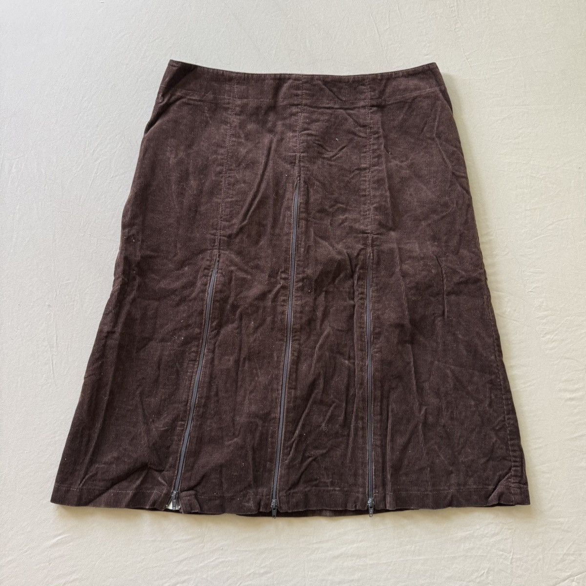 Other Vintage Y2K corduroy A-Line skirt with zipper detail Size 34" / US 12 / IT 48 - 2 Thumbnail