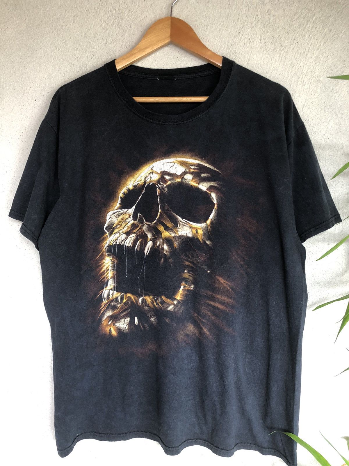 Affliction × Vintage Crazy Vintage Y2K Halloween Skull Tshirts Size US L / EU 52-54 / 3 - 1 Thumbnail