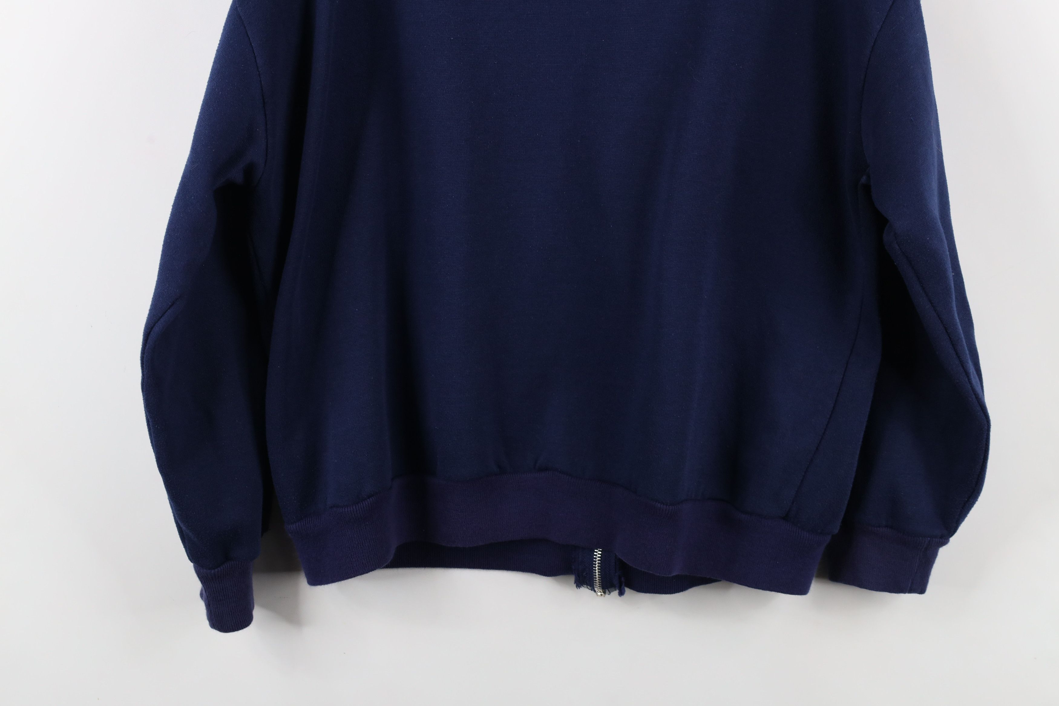 Vintage Vintage 80s 90s Streetwear Blank Full Zip Hoodie Sweatshirt Size US L / EU 52-54 / 3 - 14 Thumbnail