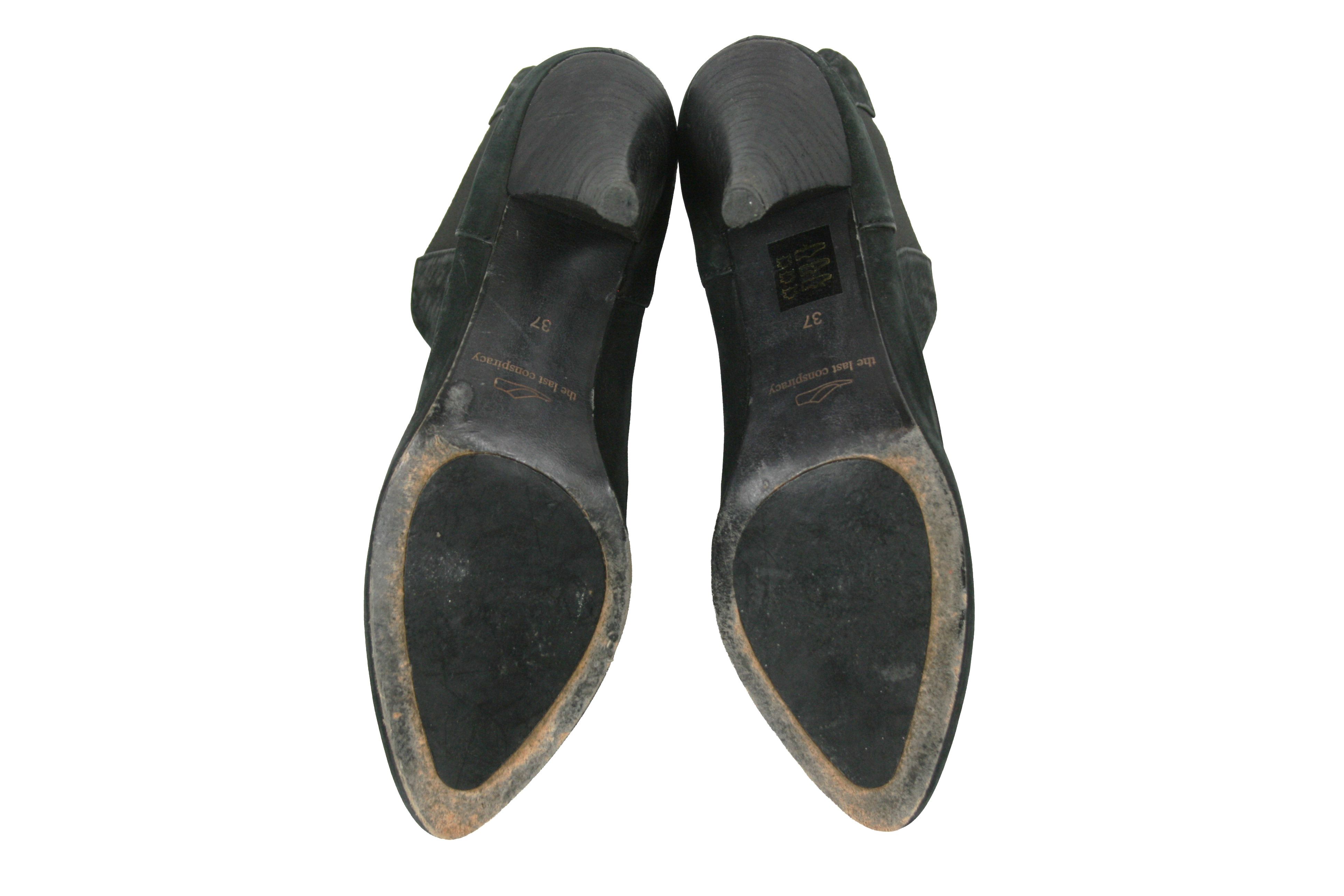 The Last Conspiracy Avant Garde Suede Point Toe Heeled Boots Size US 7 / IT 37 - 12 Thumbnail
