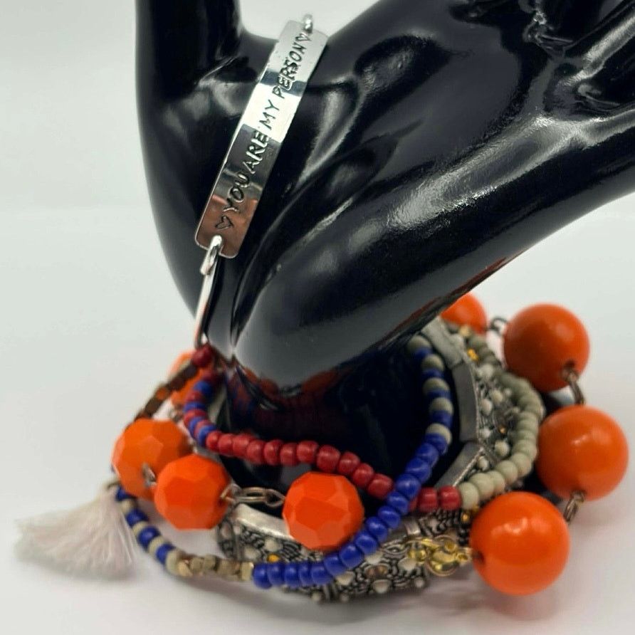 Other Silver & Orange Beaded Bracelet Bundle Size ONE SIZE - 1 Thumbnail