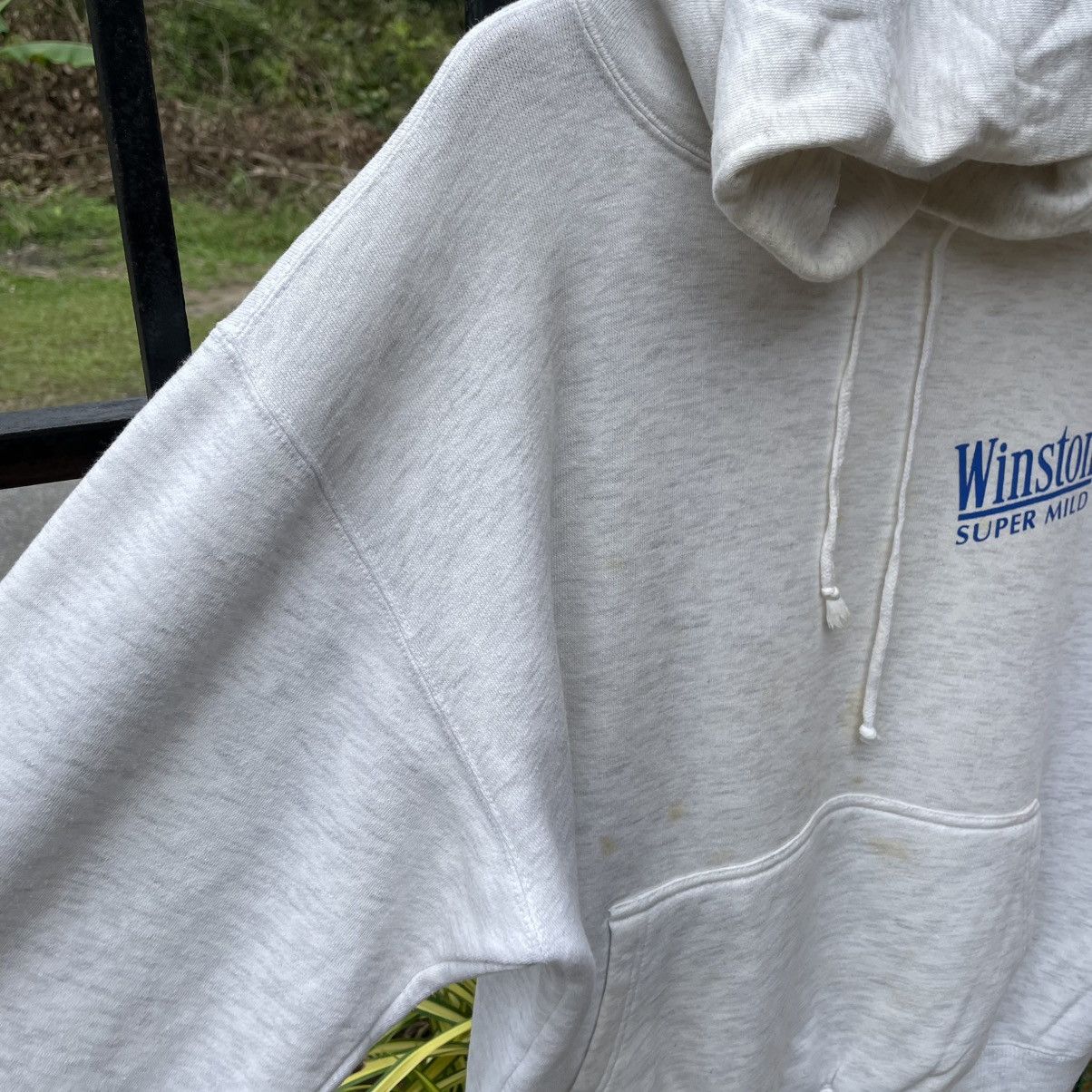 Vintage 🔥Vintage 90s Winston Mild Big Logo Pullover Boxy Hoodie Size US M / EU 48-50 / 2 - 8 Thumbnail
