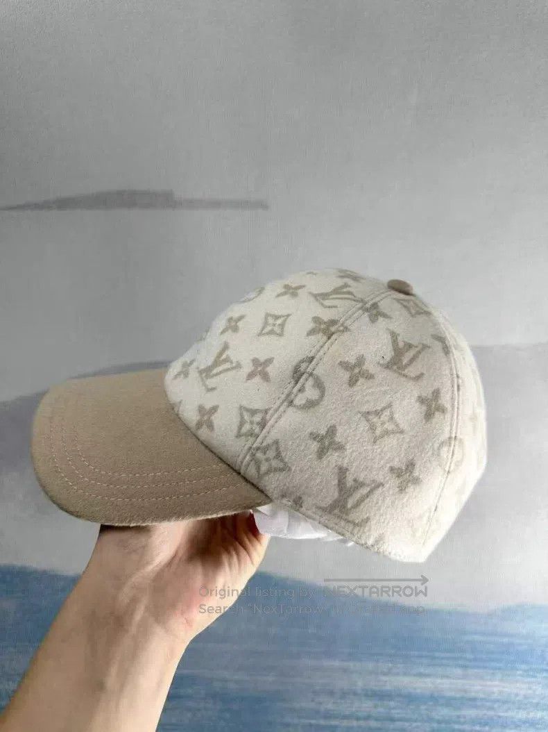 Louis Vuitton Louis Vuitton Khaki full print wool baseball cap Size ONE SIZE - 2 Thumbnail