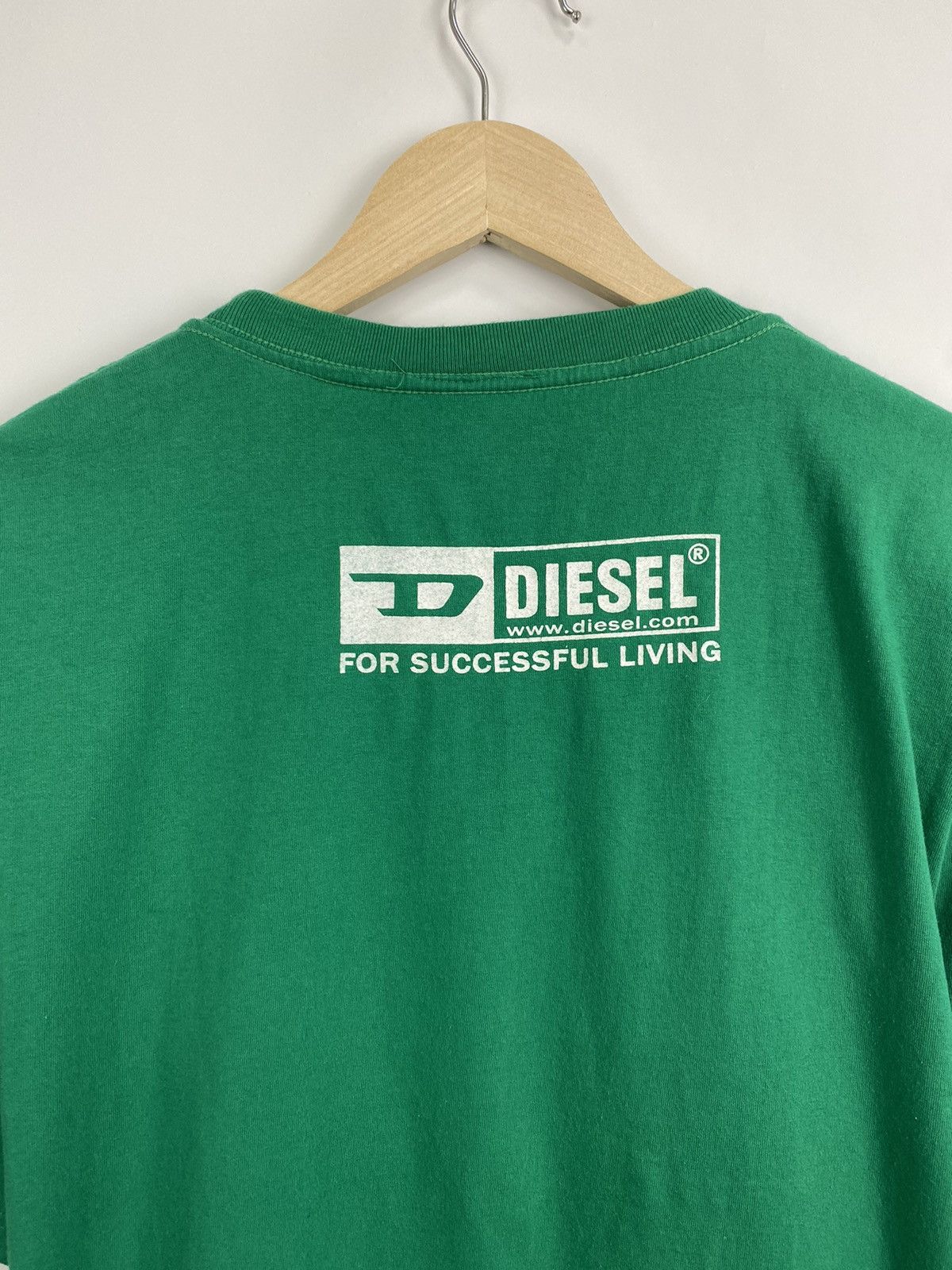Diesel 🇺🇸 Vintage 90s Diesel Big Logo Retro T-Shirt Rare Y2K Size US XXL / EU 58 / 5 - 7 Thumbnail