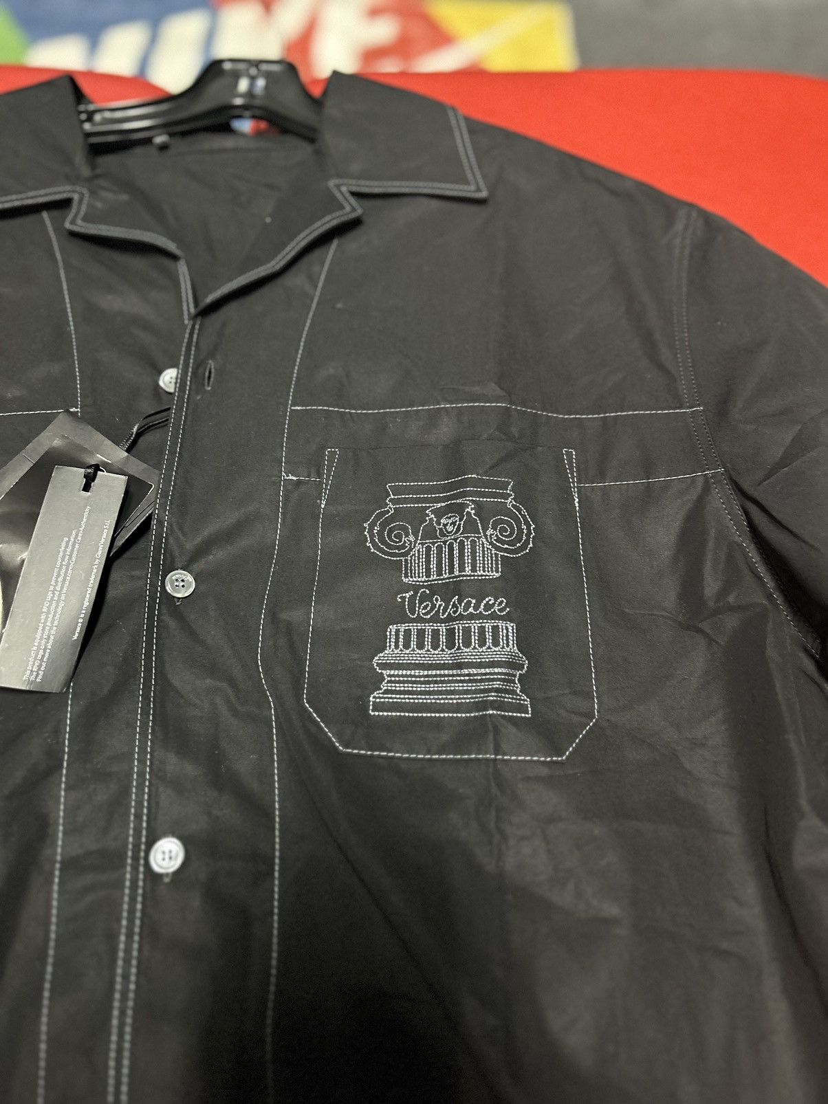 Versace Embroidered La Colonna Shirt