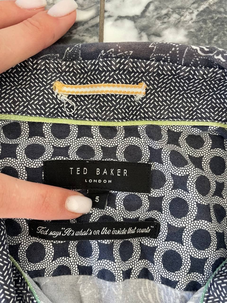 Ted Baker Ted Baker shirt with Blue floral print, Size 5 Size US L / EU 52-54 / 3 - 10 Thumbnail