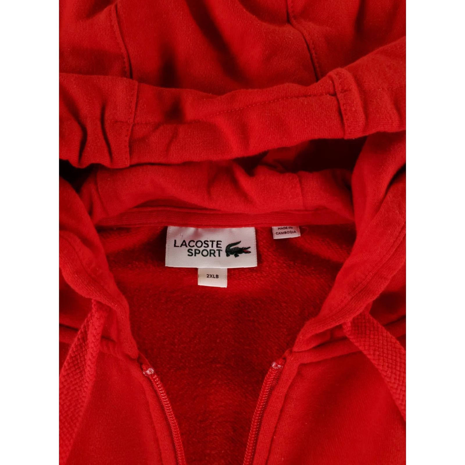 Lacoste Lacoste Sport Full Zip Hoodie Sweatshirt Jacket Red Mens 2XL XXL Size US XXL / EU 58 / 5 - 4 Thumbnail