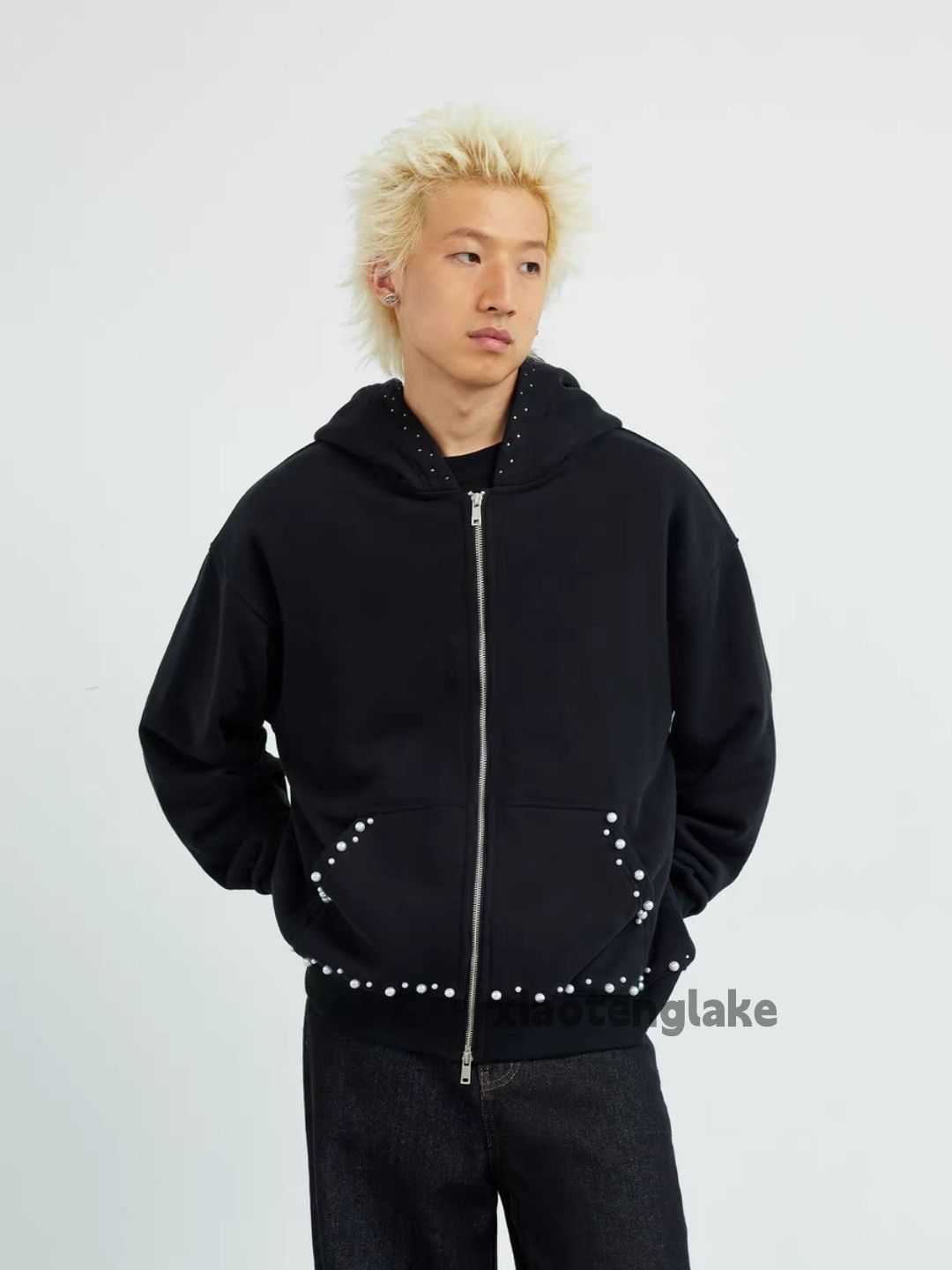 Vintage Unisex utility washed faded loose skate hiphop hoodie Size US M / EU 48-50 / 2 - 2 Thumbnail