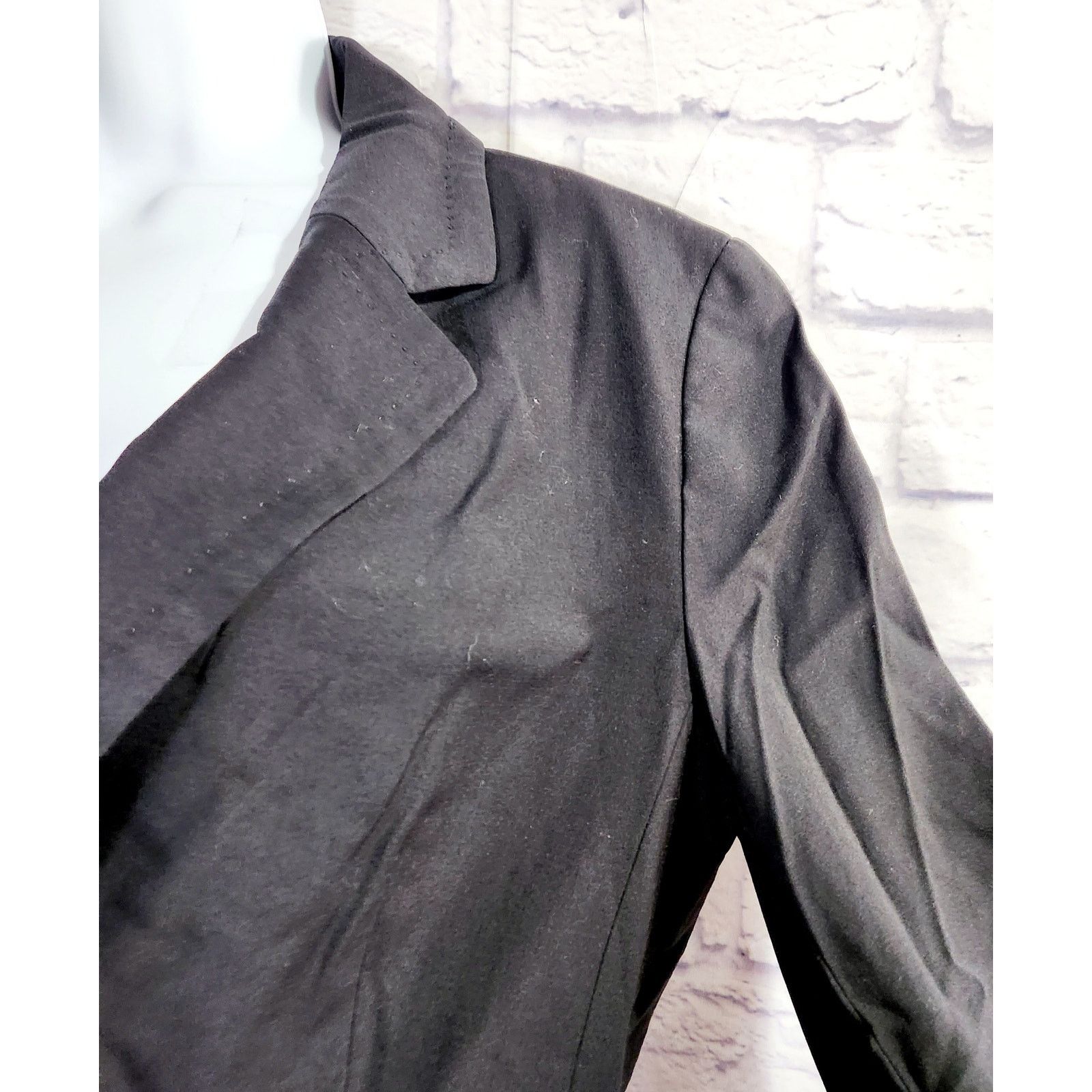Other Talbots Black Single Button Long Sleeve Blazer 12 Lined Wool Size XL / US 12-14 / IT 48-50 - 2 Thumbnail