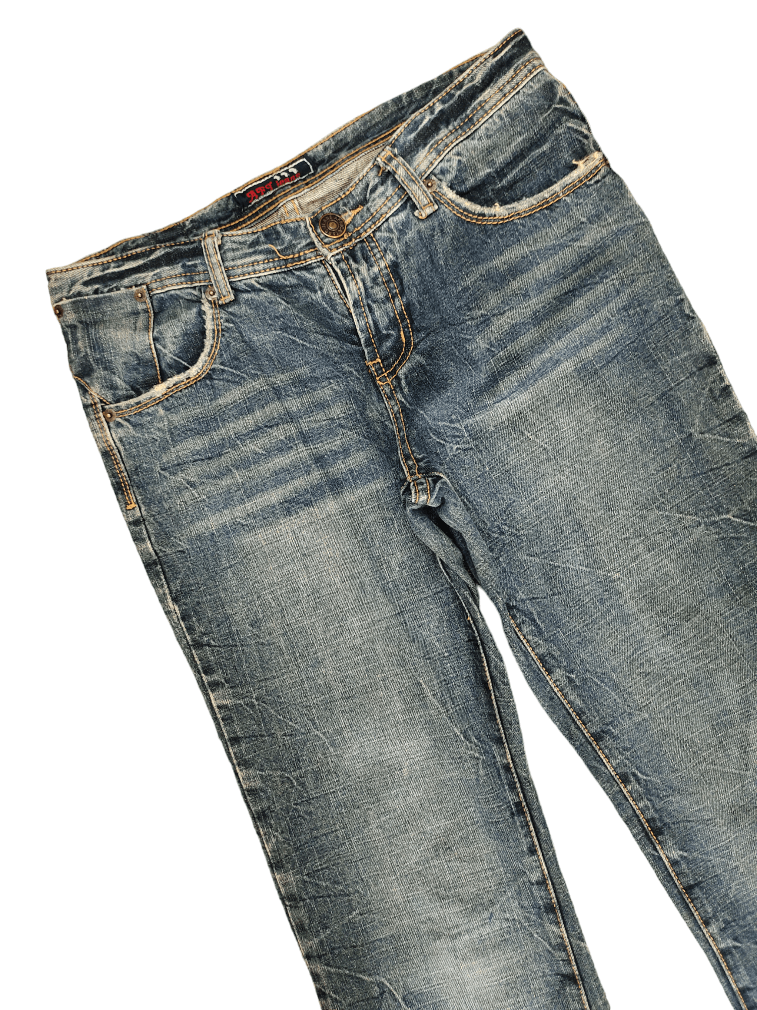 If Six Was Nine Flare Jeans Aft Japan Distress Faded Boot Cut Y2k Mudmax Size US 29 - 5 Thumbnail