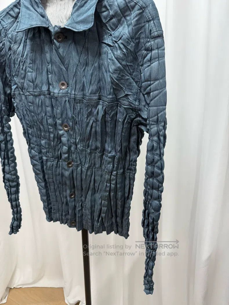Issey Miyake Issey Miyake size 4 Denim Pleated Jacket Size 4 Size US M / EU 48-50 / 2 - 2 Thumbnail