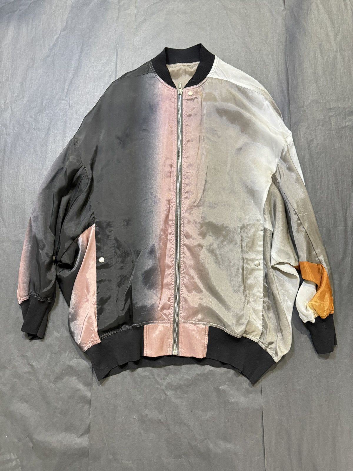 image of Rick Owens Men Jumbo Peter Flight Jacket in Black (Size Medium)