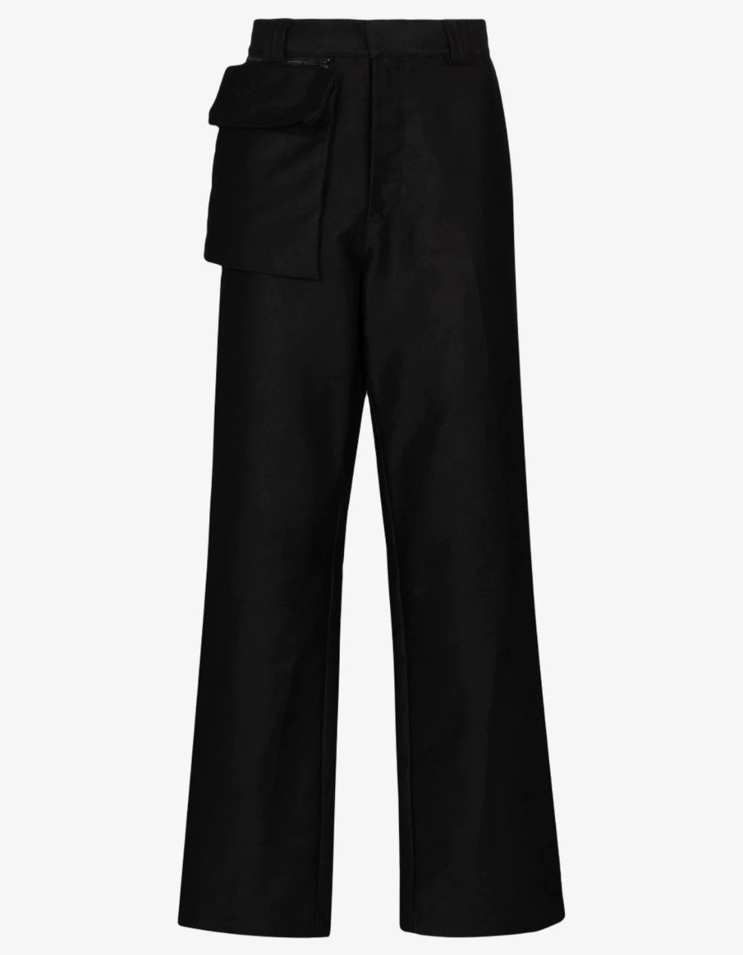 GR10K Black Wide-Leg Casual Pants Size 34 Size US 34 / EU 50 - 1 Thumbnail