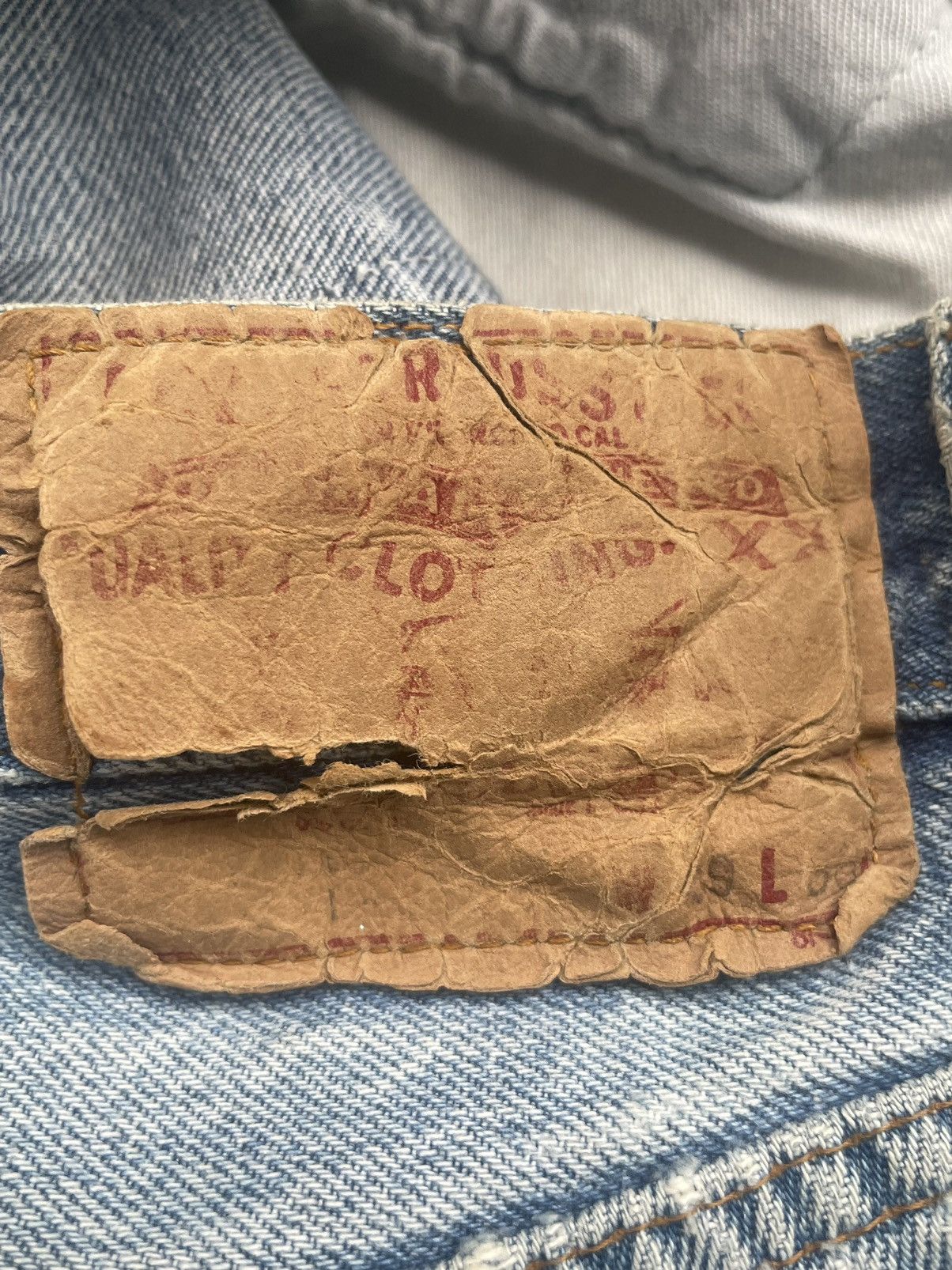 Levi's Vintage 80’s Levis 501 e Usa Distresed Denim Size US 29 - 16 Thumbnail