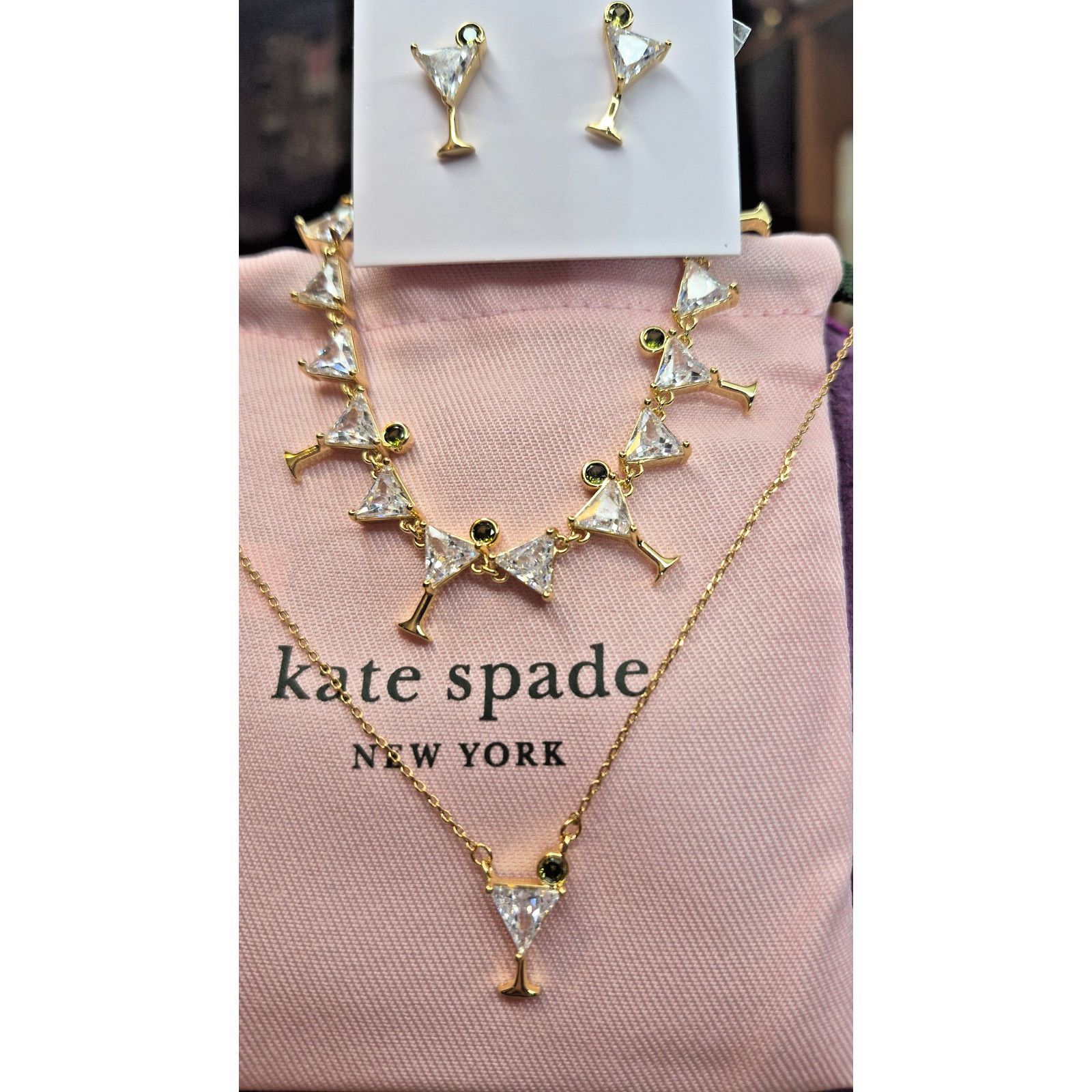 Kate Spade Kate Spade Martini Glass Jewelry Necklace Earrings Bracelet Size ONE SIZE - 1 Thumbnail