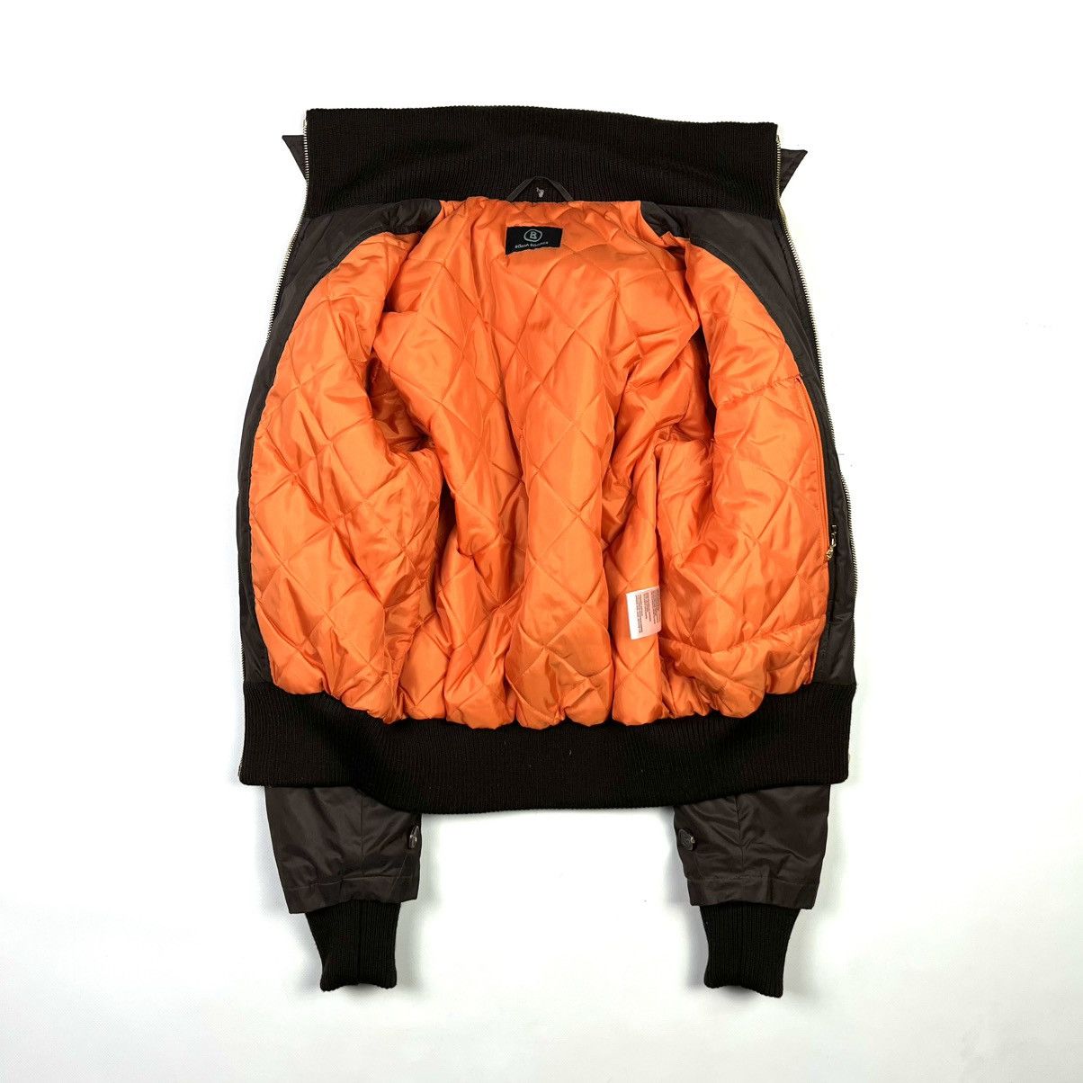 Bogner × Vintage Sonia Bogner Vintage Bomber Jacket Designer Brown Women Size M / US 6-8 / IT 42-44 - 8 Thumbnail