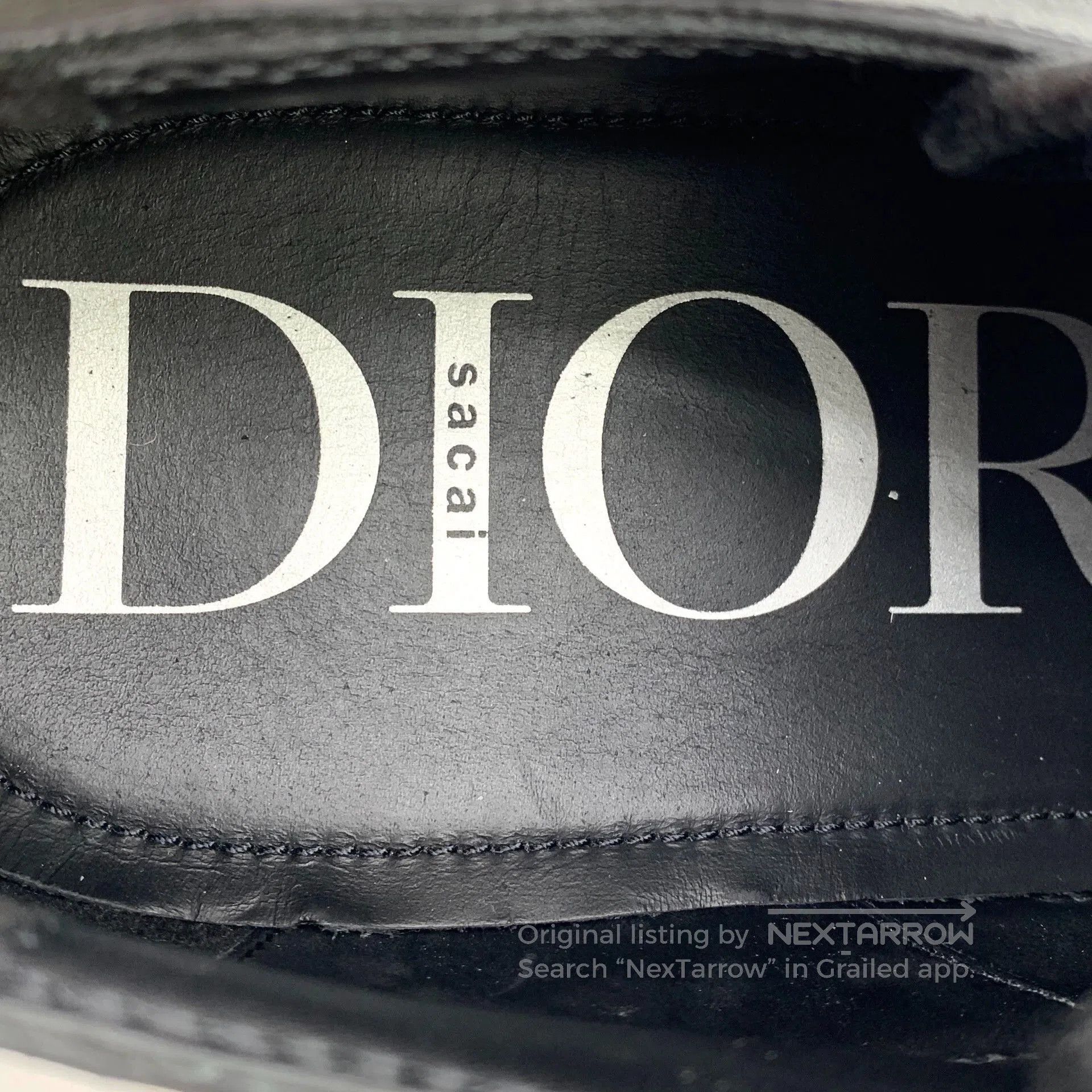 Dior Dior x Sacai Black Leather Derby Shoes. Size US 10.5 / EU 43-44 - 7 Thumbnail