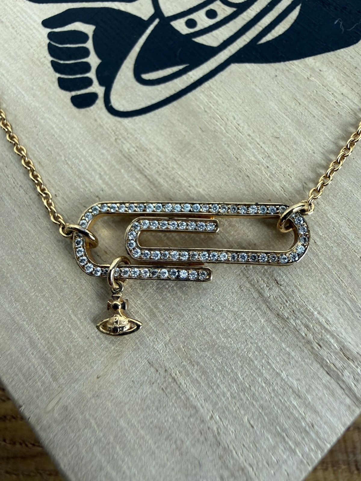 Vivienne Westwood Vivienne Westwood Doreen Paperclip Pendant Necklace In Gold Size ONE SIZE - 1 Thumbnail