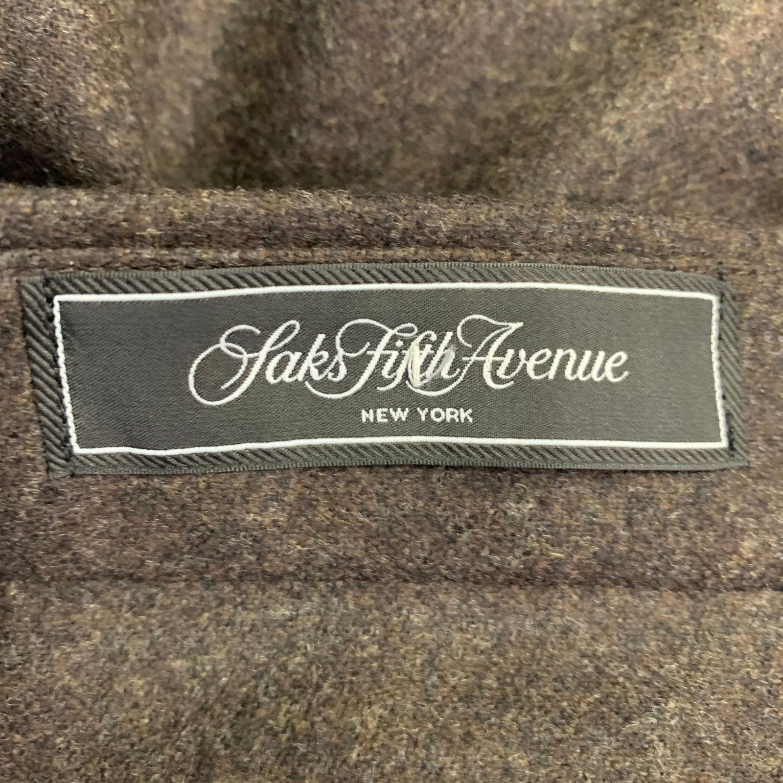 Saks Fifth Avenue SAKS FIFTH AVENUE Brown Heather Wool Jean Cut Casual Pants Size US 38 / EU 54 - 3 Thumbnail
