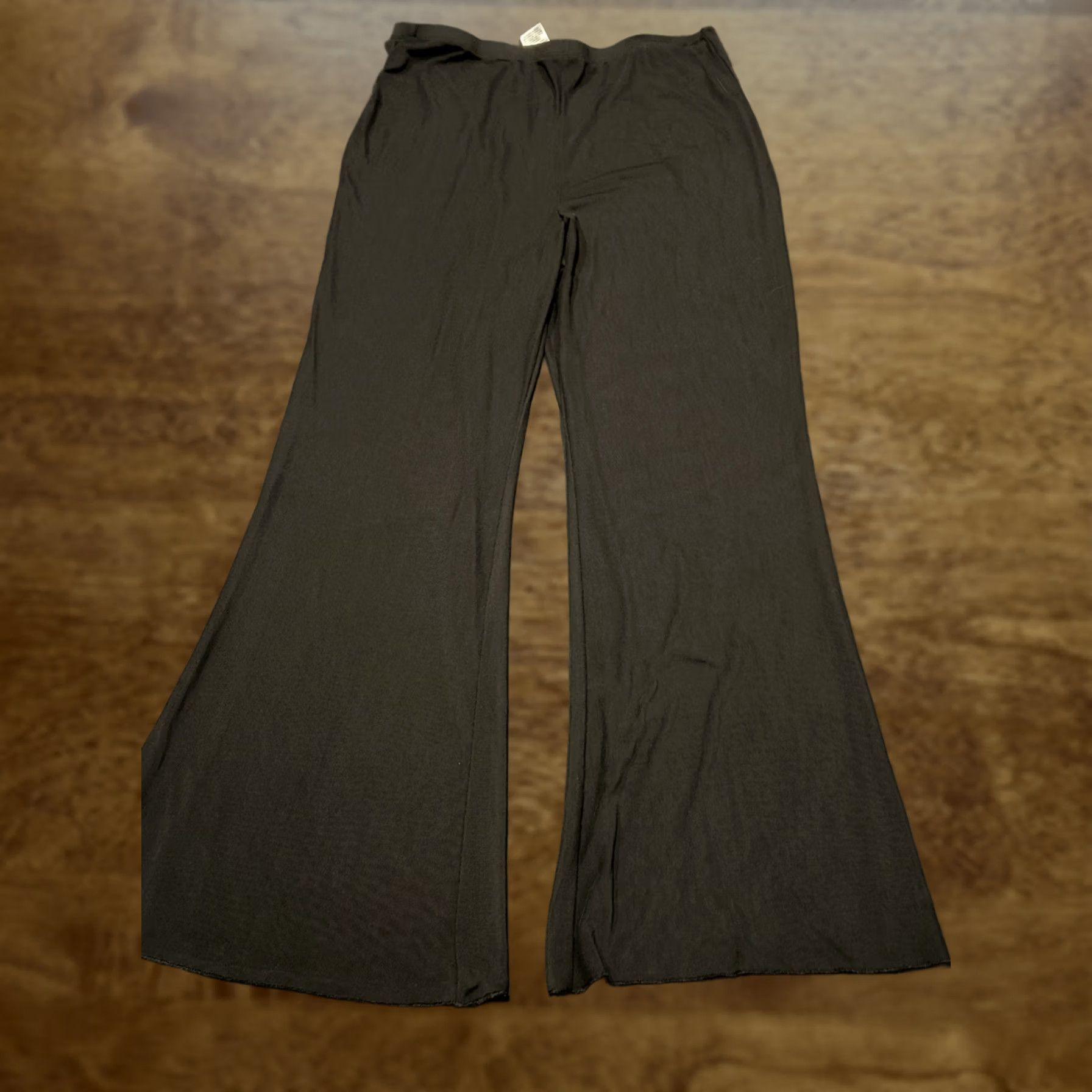 Vintage Wild Fable Cover Up Flare Pants Women's L Black Sheer High-Waist Swimwear B7 Size 36" / US 14 / IT 50 - 1 Thumbnail