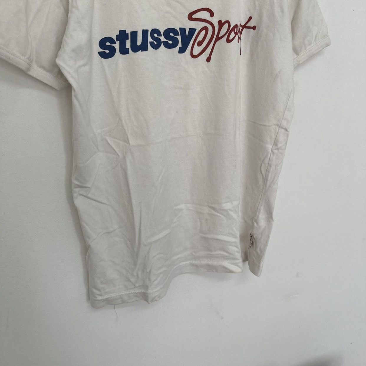 Stussy Rare Vintage Stussy Sport Script Logo Tee - White Size M / US 6-8 / IT 42-44 - 4 Thumbnail