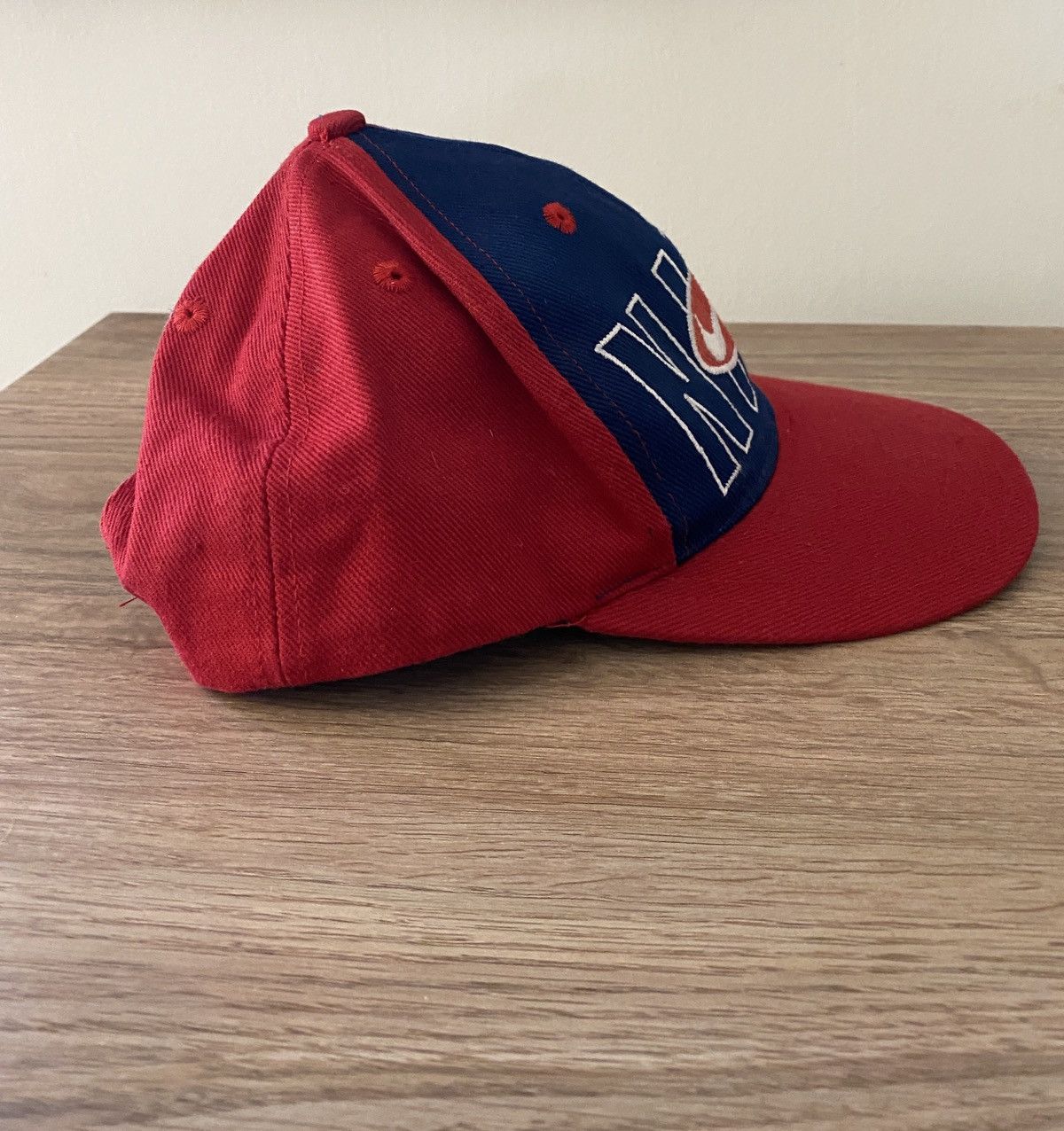 Nike Vintage 90’s Nike Spell Out Double Snap Back Youth Hat Cap Size ONE SIZE - 8 Thumbnail