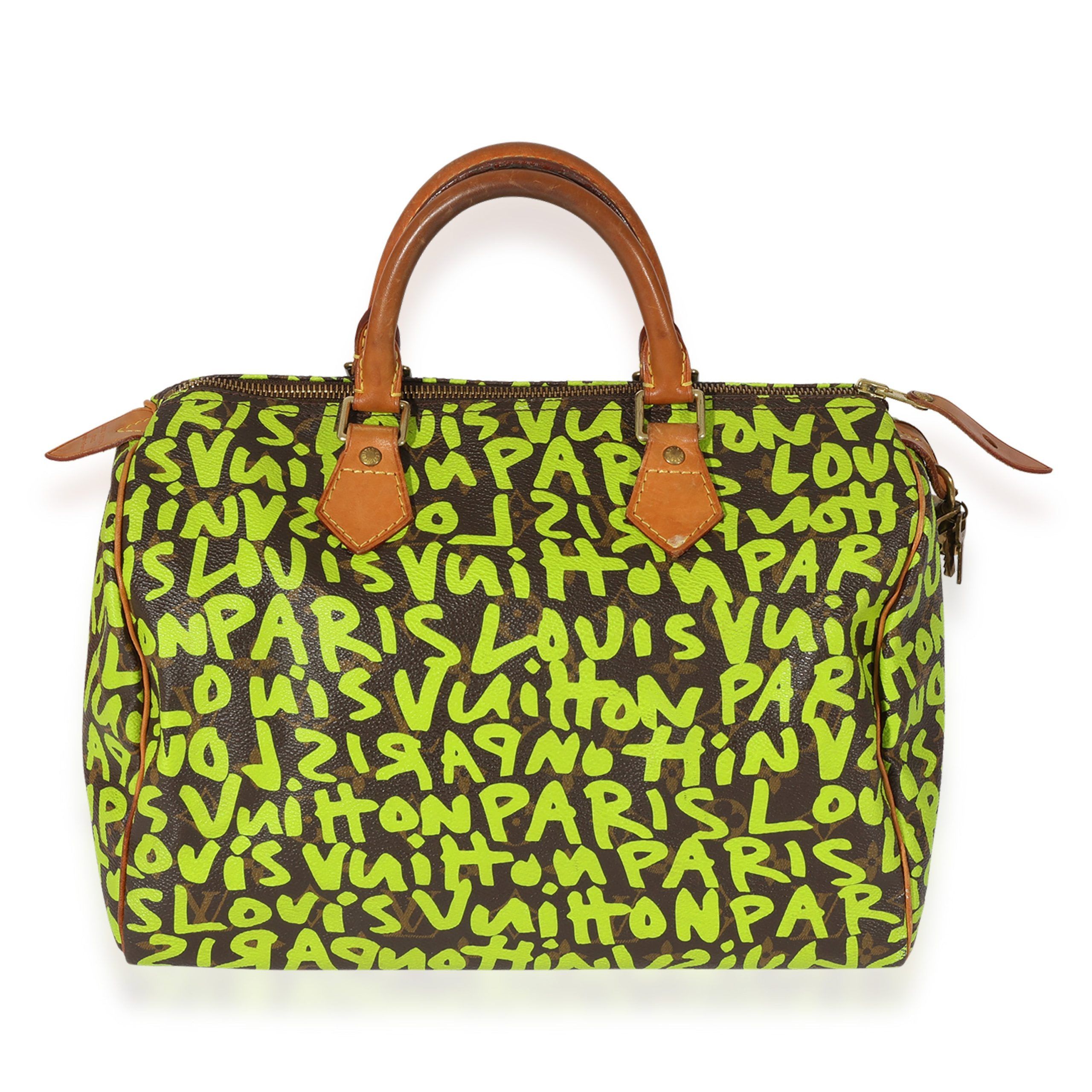 image of Louis Vuitton X Stephen Sprouse Monogram Graffiti Speedy 30 in Red, Women's