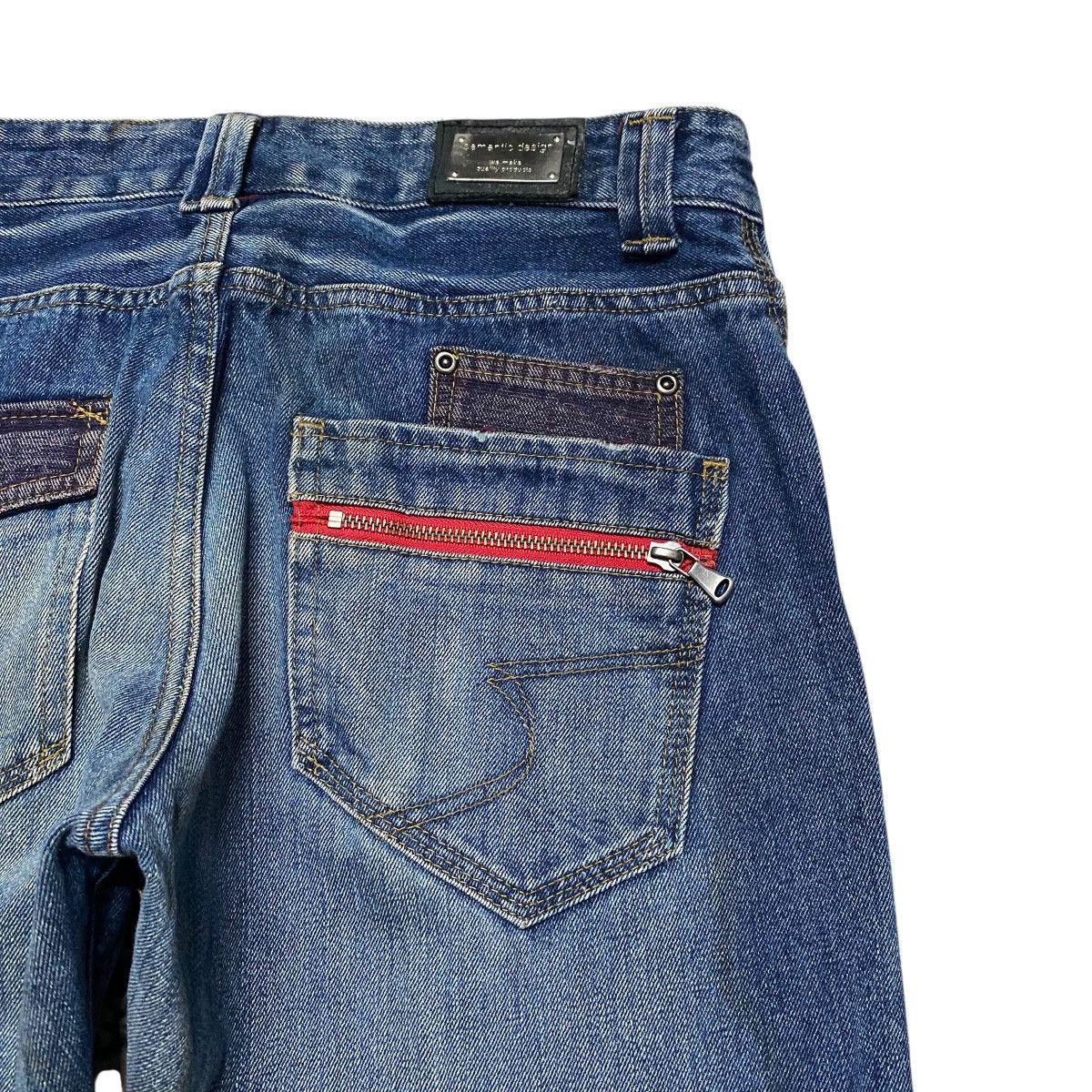 semanticdesign Semantic Design Denim Flare Jeans Distressed Size US 33 - 11 Thumbnail