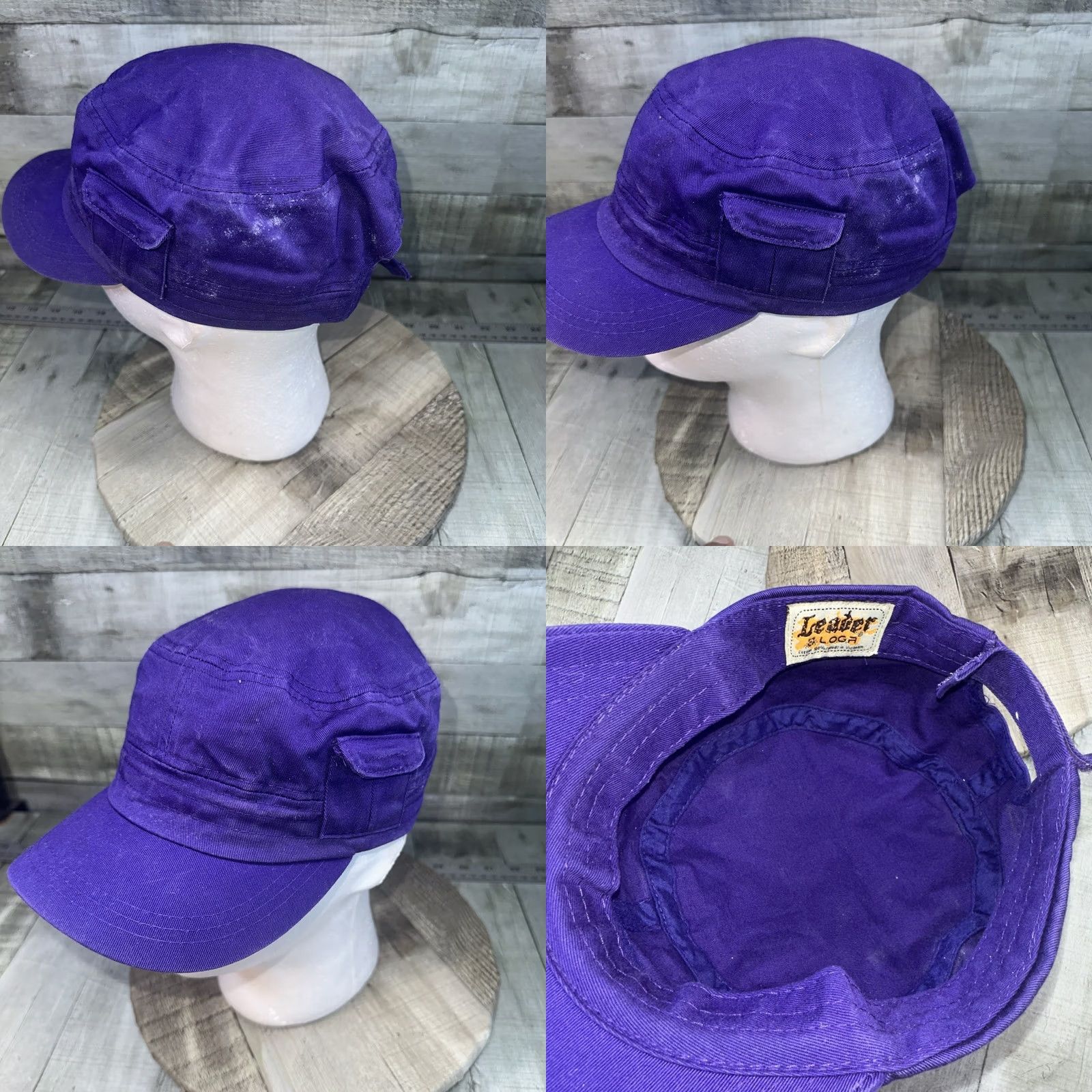 Vintage Purple Hat Unbranded Military One Size Men Purple Hat Leaver Logr Size ONE SIZE - 8 Thumbnail