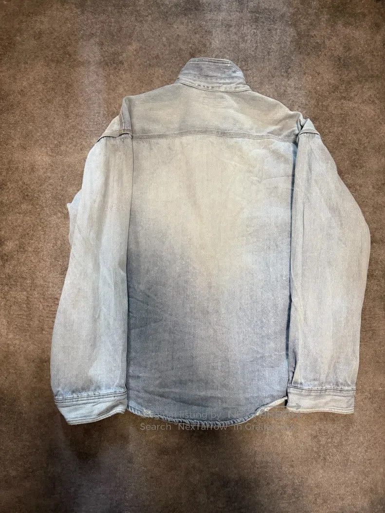 Balenciaga Balenciaga Stand collar zipper wash distressed denim shirt Size US S / EU 44-46 / 1 - 2 Thumbnail