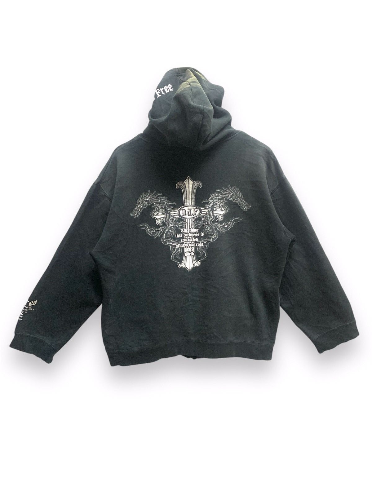 Japanese Brand × Vintage DJ FREE Hoodie Dragon Logo Size US L / EU 52-54 / 3 - 7 Thumbnail