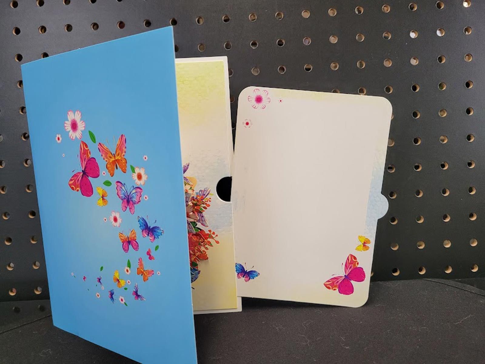 Tagliatore 3D Pop Up Butterfly Greeting Card w/ Envelope 6x8” Size ONE SIZE - 7 Thumbnail