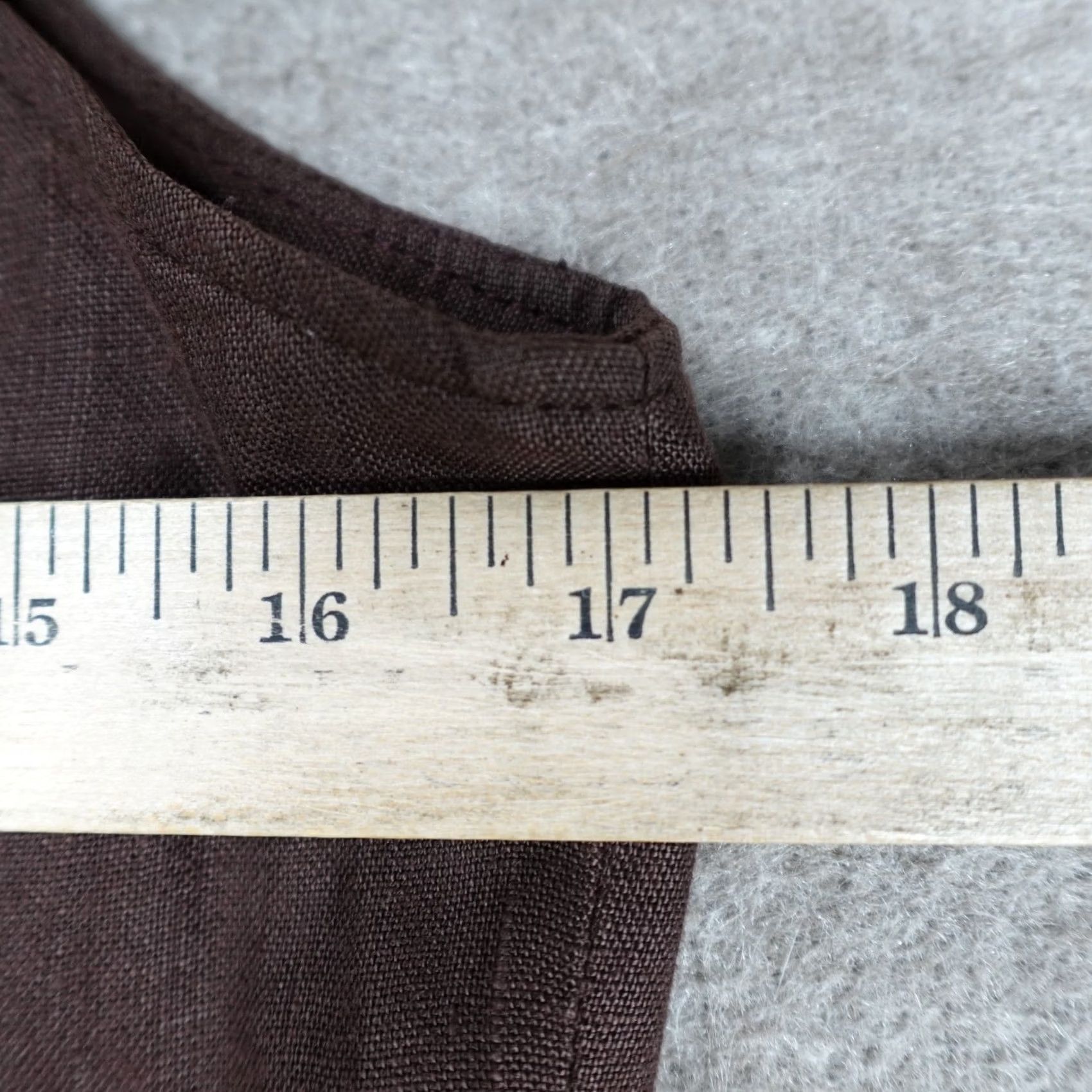 J.Crew VINTAGE J.CREW Womens Dress Brown Solid 100% Linen Cami 8 Size M / US 6-8 / IT 42-44 - 5 Thumbnail
